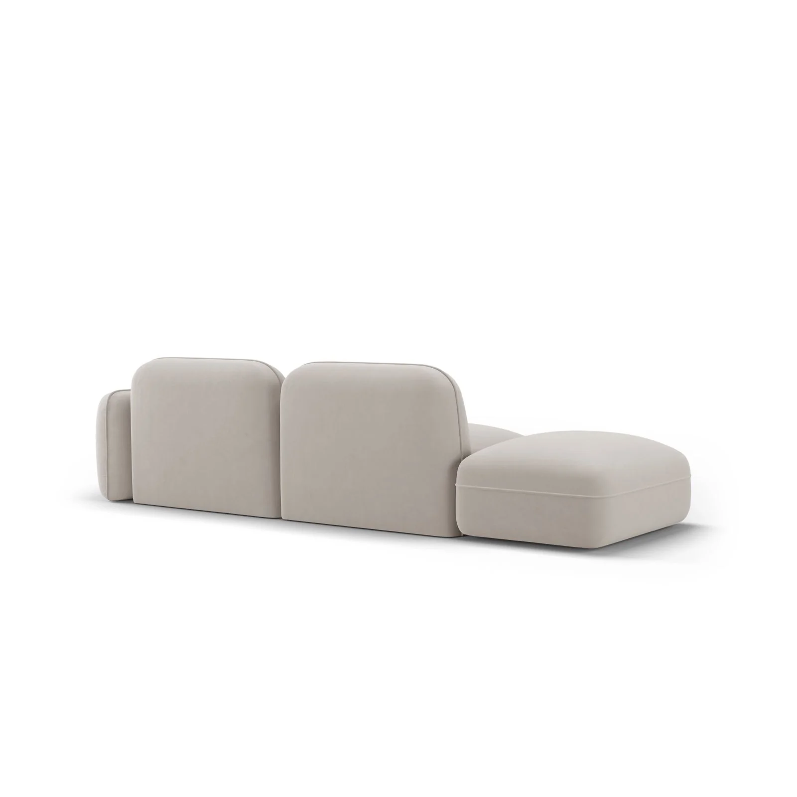 Sydney Modulares 3-Sitzer Sofa, Linke Seite, aus Samt, 295x90 cm - Image 11