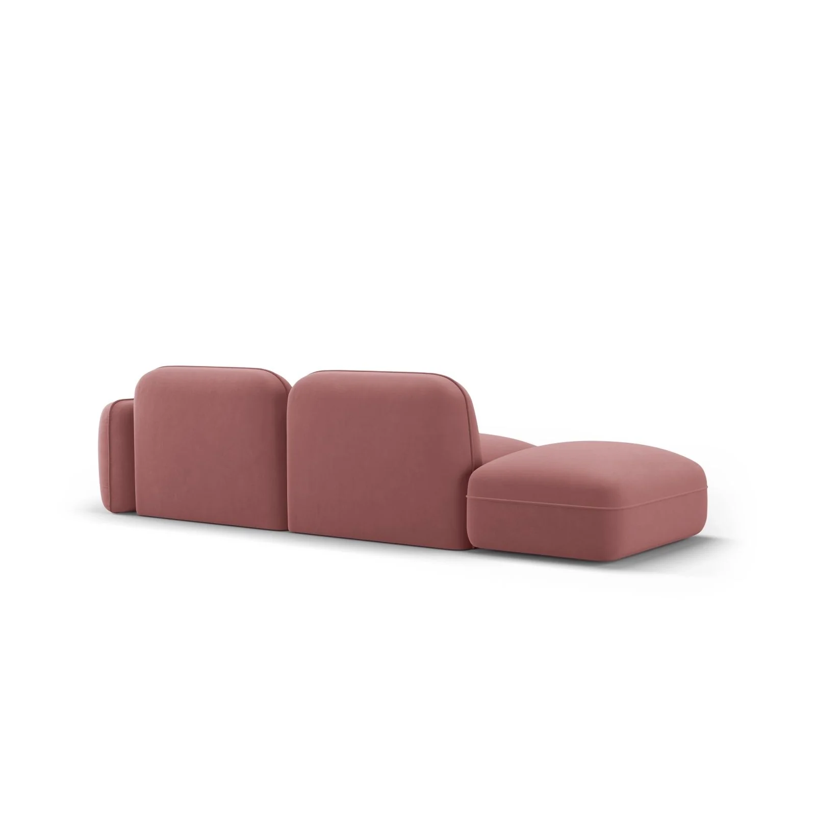Sydney Modulares 3-Sitzer Sofa, Linke Seite, aus Samt, 295x90 cm - Image 23