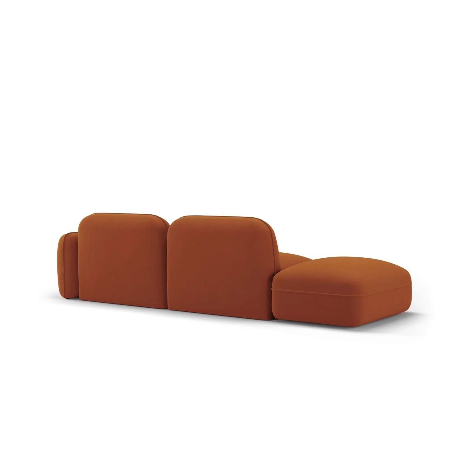 Sydney Modulares 3-Sitzer Sofa, Linke Seite, aus Samt, 295x90 cm - Image 29