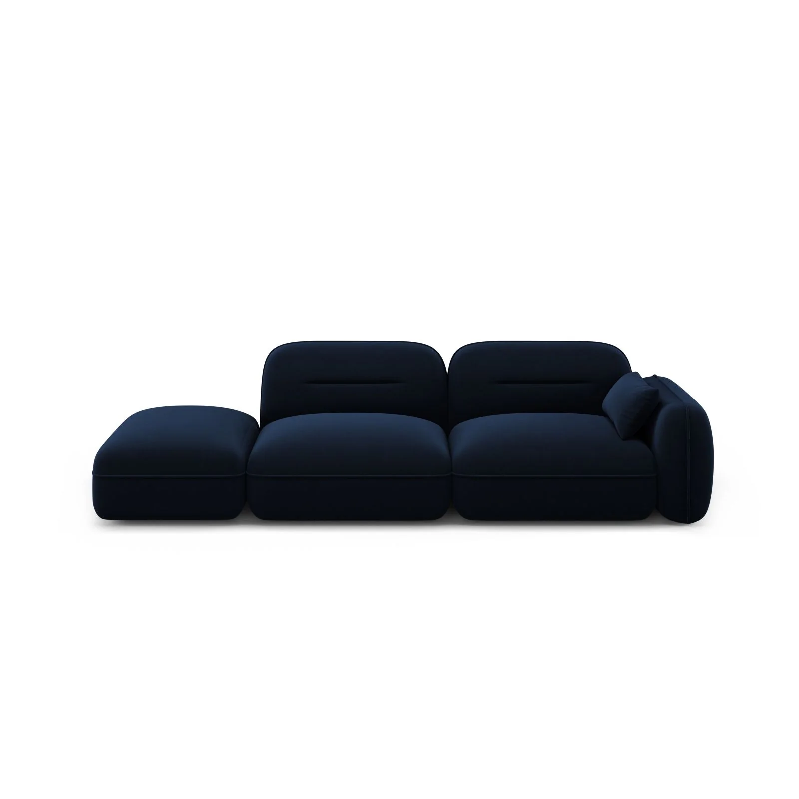 Sydney Modulares 3-Sitzer Sofa, Linke Seite, aus Samt, 295x90 cm - Image 37