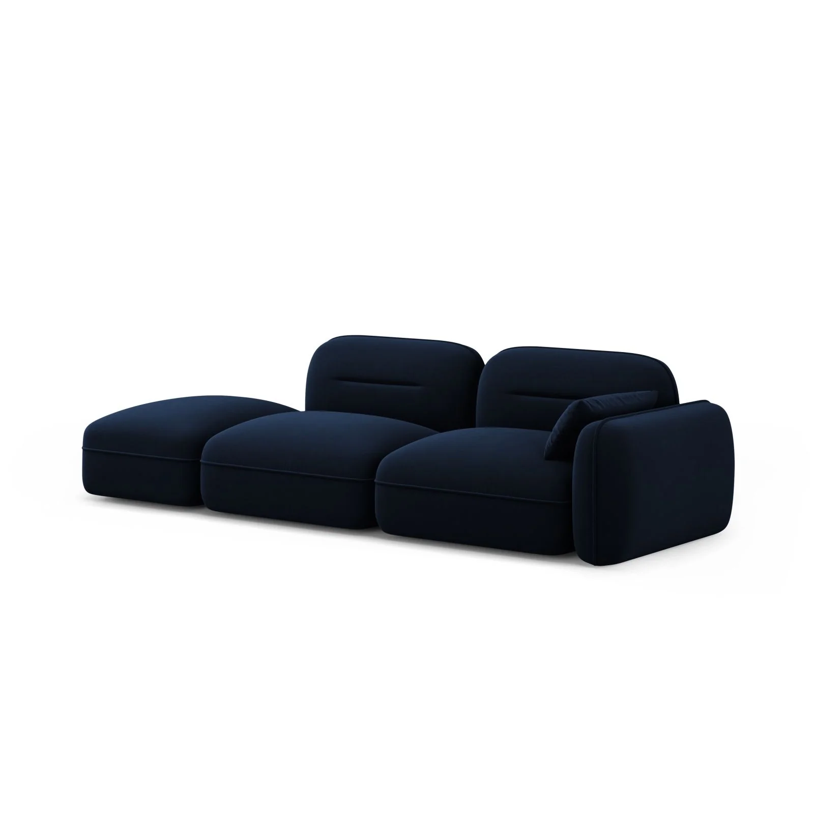 Sydney Modulares 3-Sitzer Sofa, Linke Seite, aus Samt, 295x90 cm - Image 40