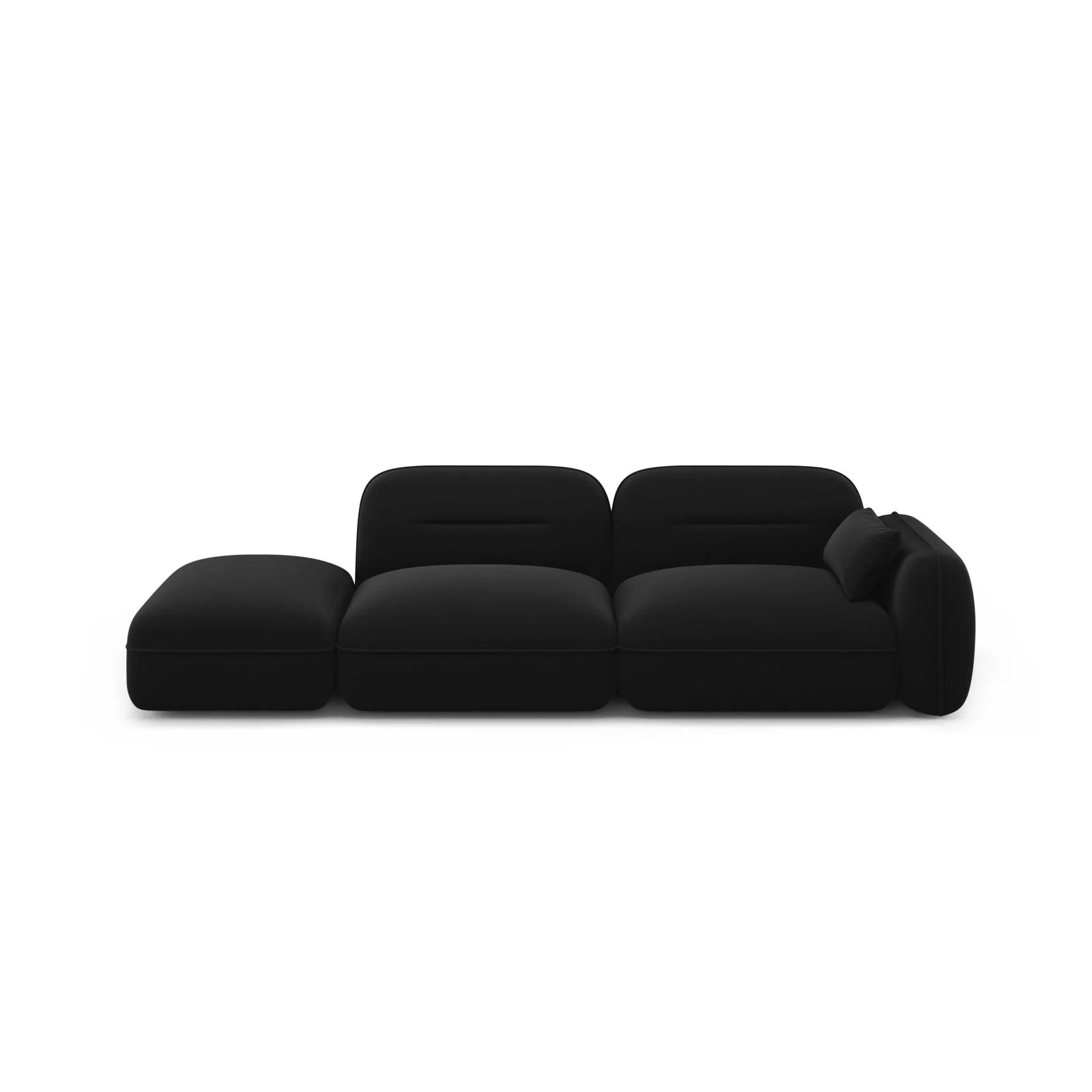 Sydney Modulares 3-Sitzer Sofa, Linke Seite, aus Samt, 295x90 cm - Image 43