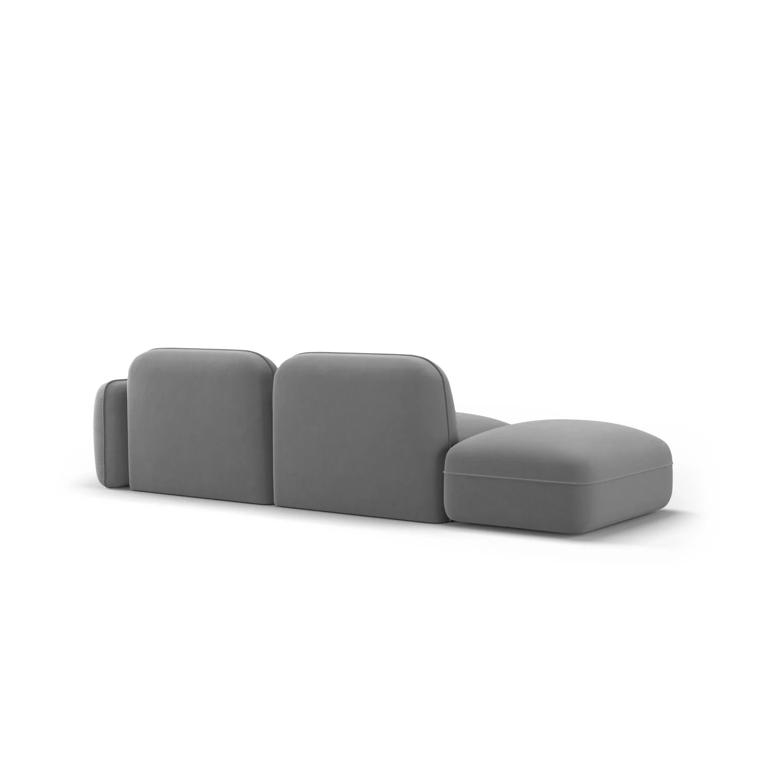 Sydney Modulares 3-Sitzer Sofa, Linke Seite, aus Samt, 295x90 cm - Image 5