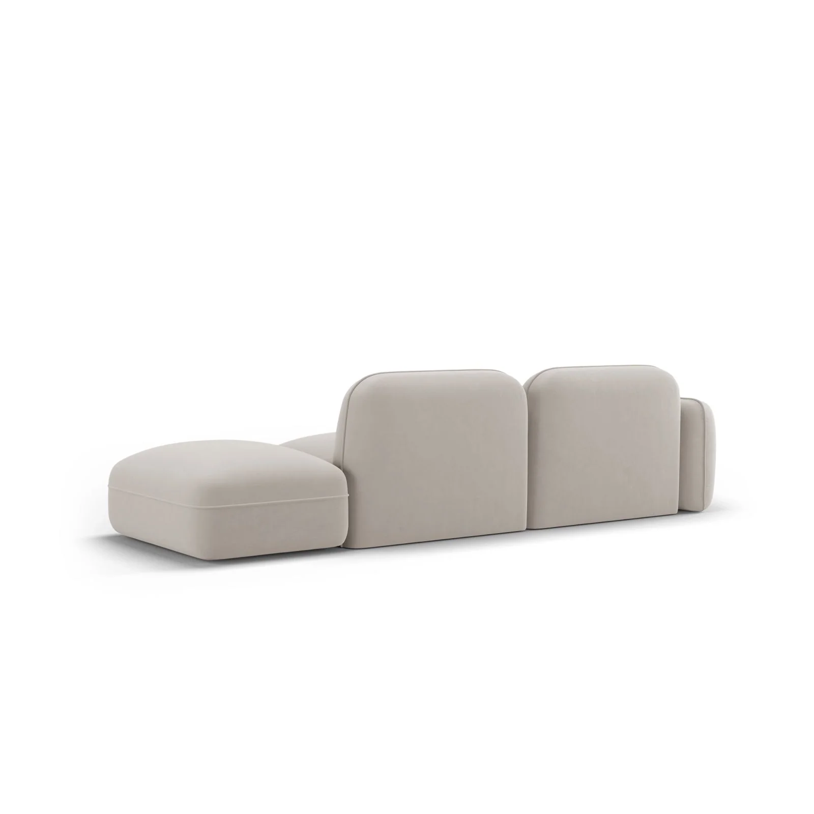 Sydney Modulares 3-Sitzer Sofa, Rechte Seite, aus Samt, 295x90 cm - Image 11