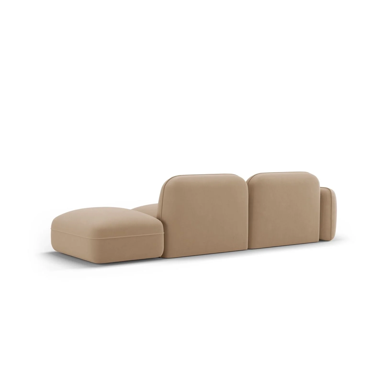 Sydney Modulares 3-Sitzer Sofa, Rechte Seite, aus Samt, 295x90 cm - Image 17