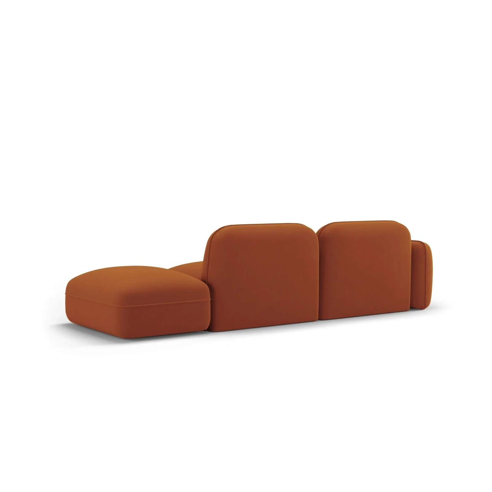 Sydney Modulares 3-Sitzer Sofa, Rechte Seite, aus Samt, 295x90 cm - Image 29
