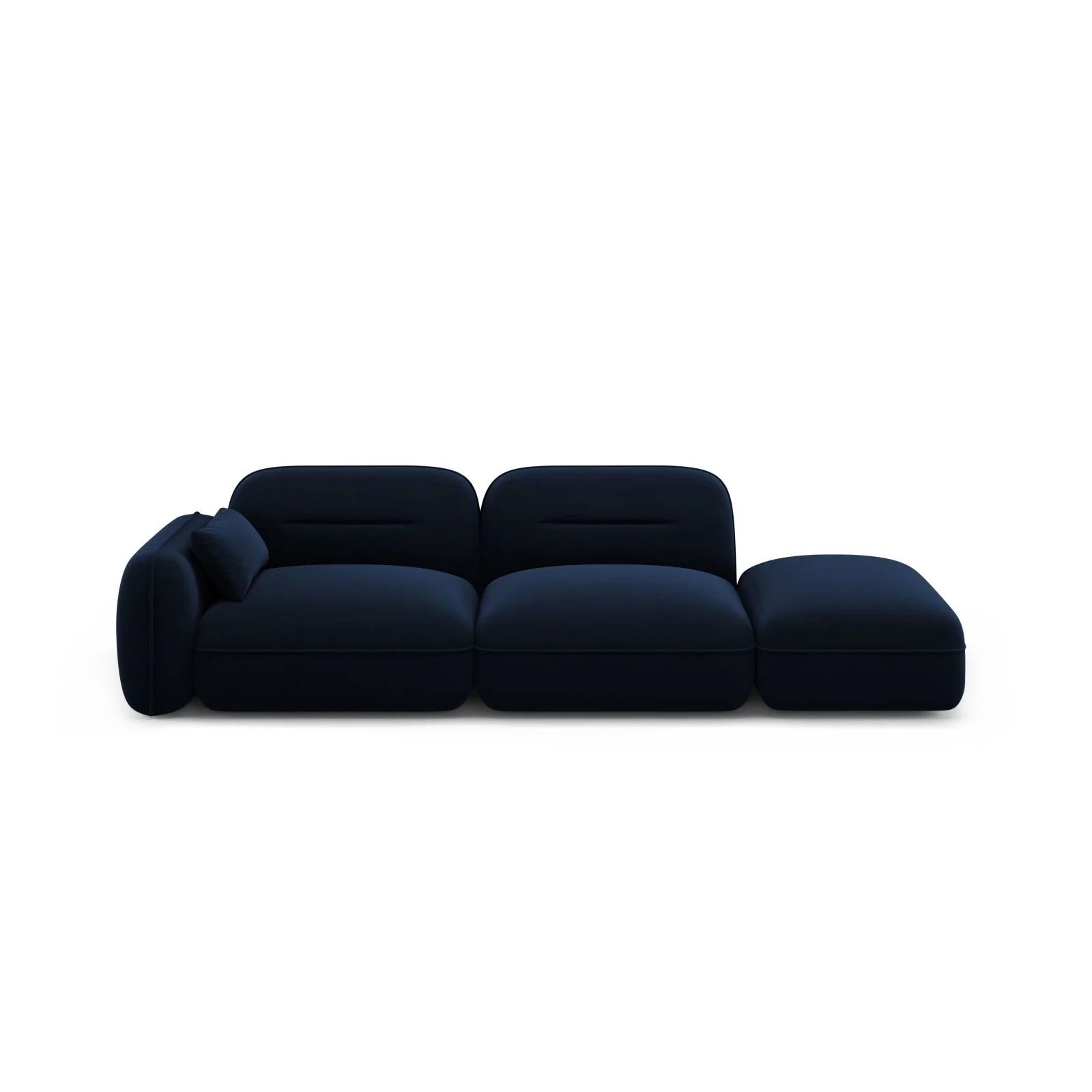 Sydney Modulares 3-Sitzer Sofa, Rechte Seite, aus Samt, 295x90 cm - Image 37