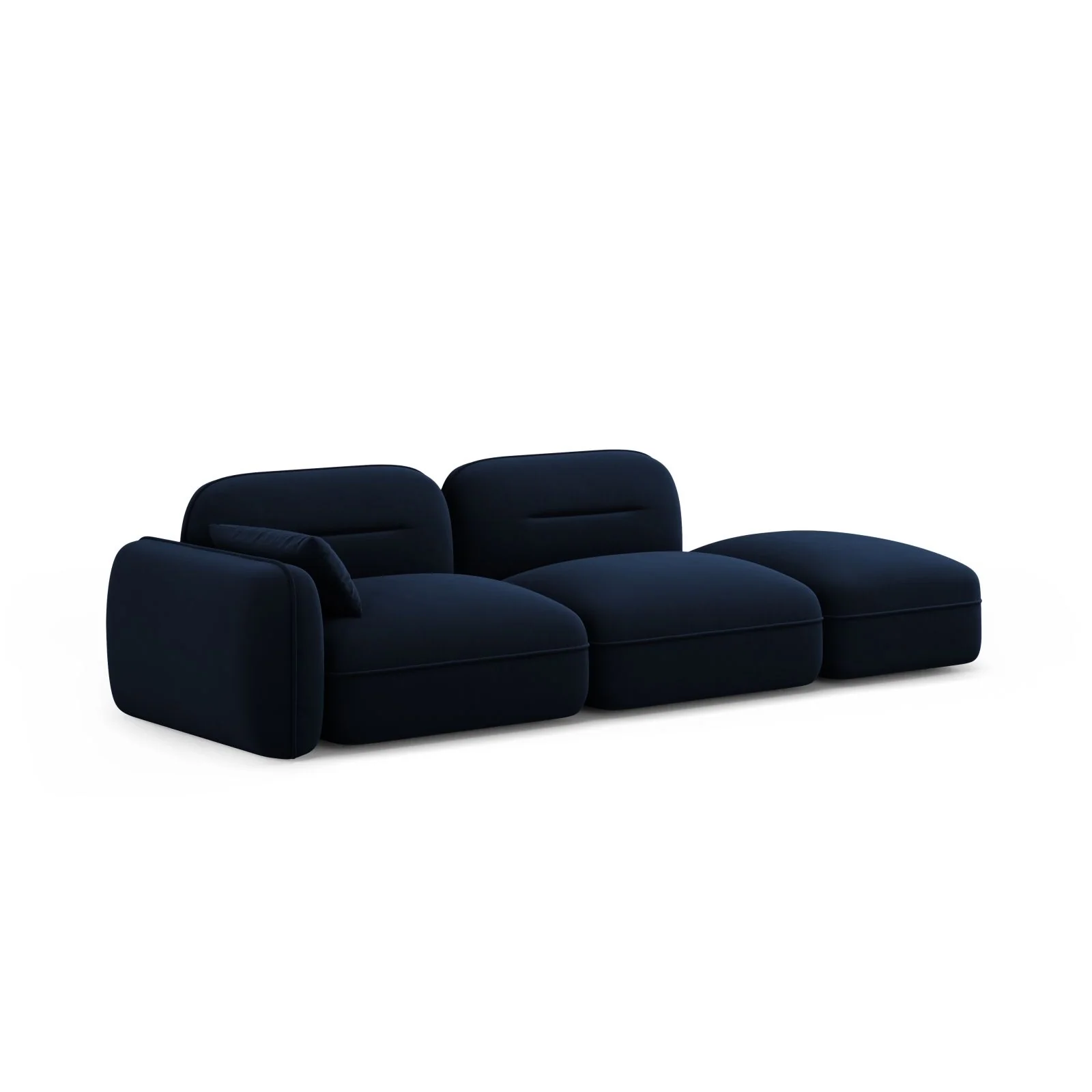 Sydney Modulares 3-Sitzer Sofa, Rechte Seite, aus Samt, 295x90 cm - Image 40