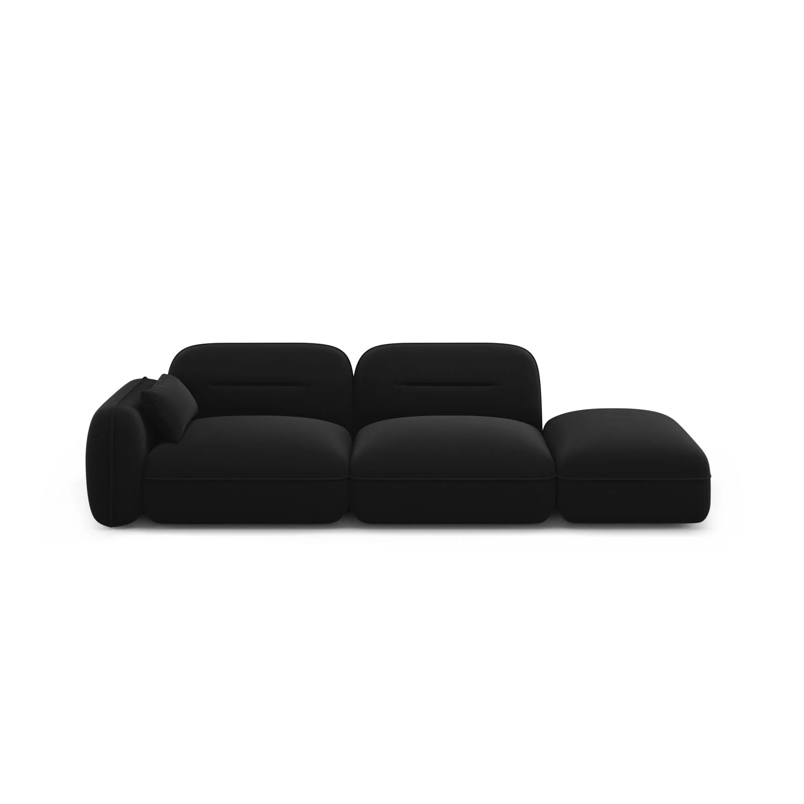 Sydney Modulares 3-Sitzer Sofa, Rechte Seite, aus Samt, 295x90 cm - Image 43