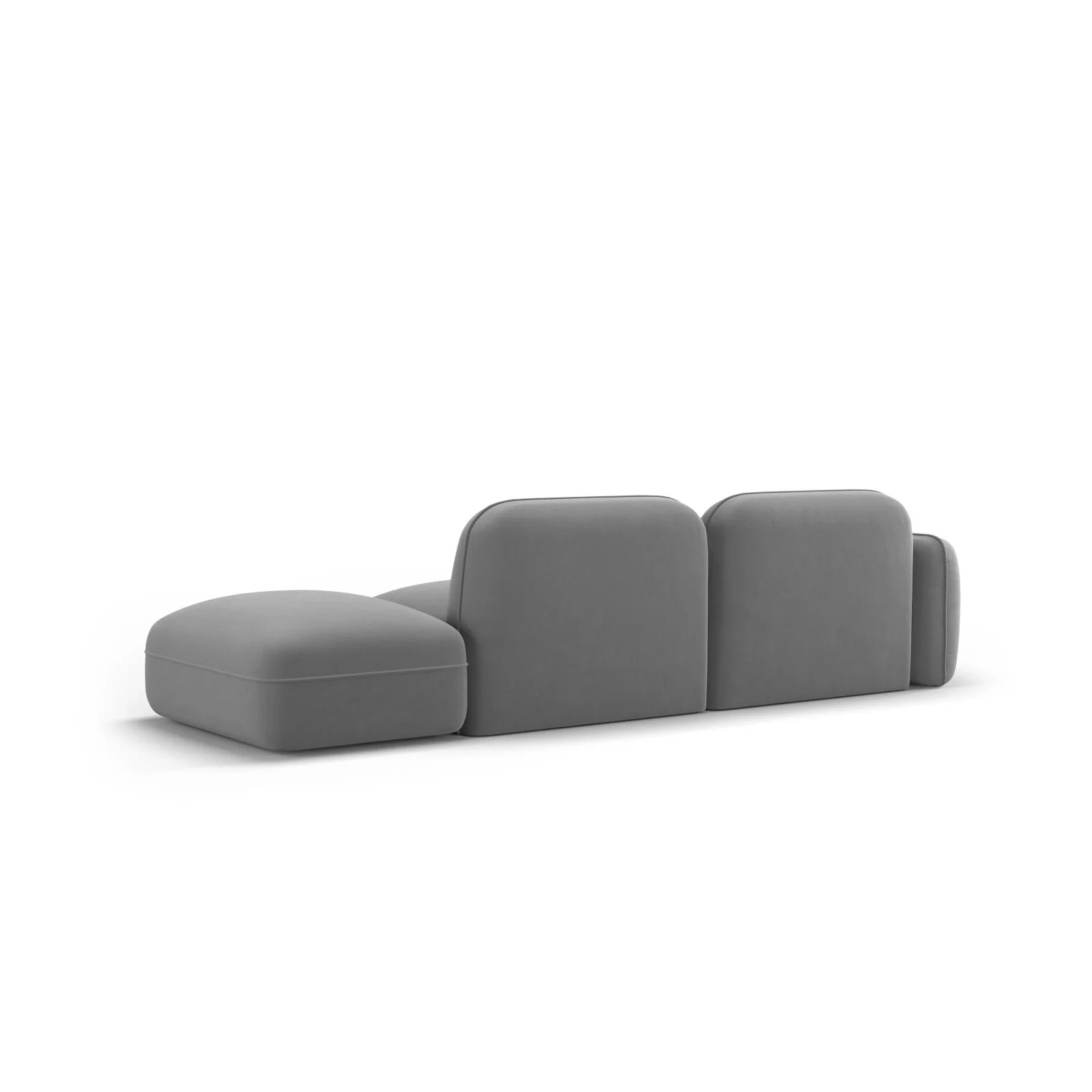 Sydney Modulares 3-Sitzer Sofa, Rechte Seite, aus Samt, 295x90 cm - Image 5