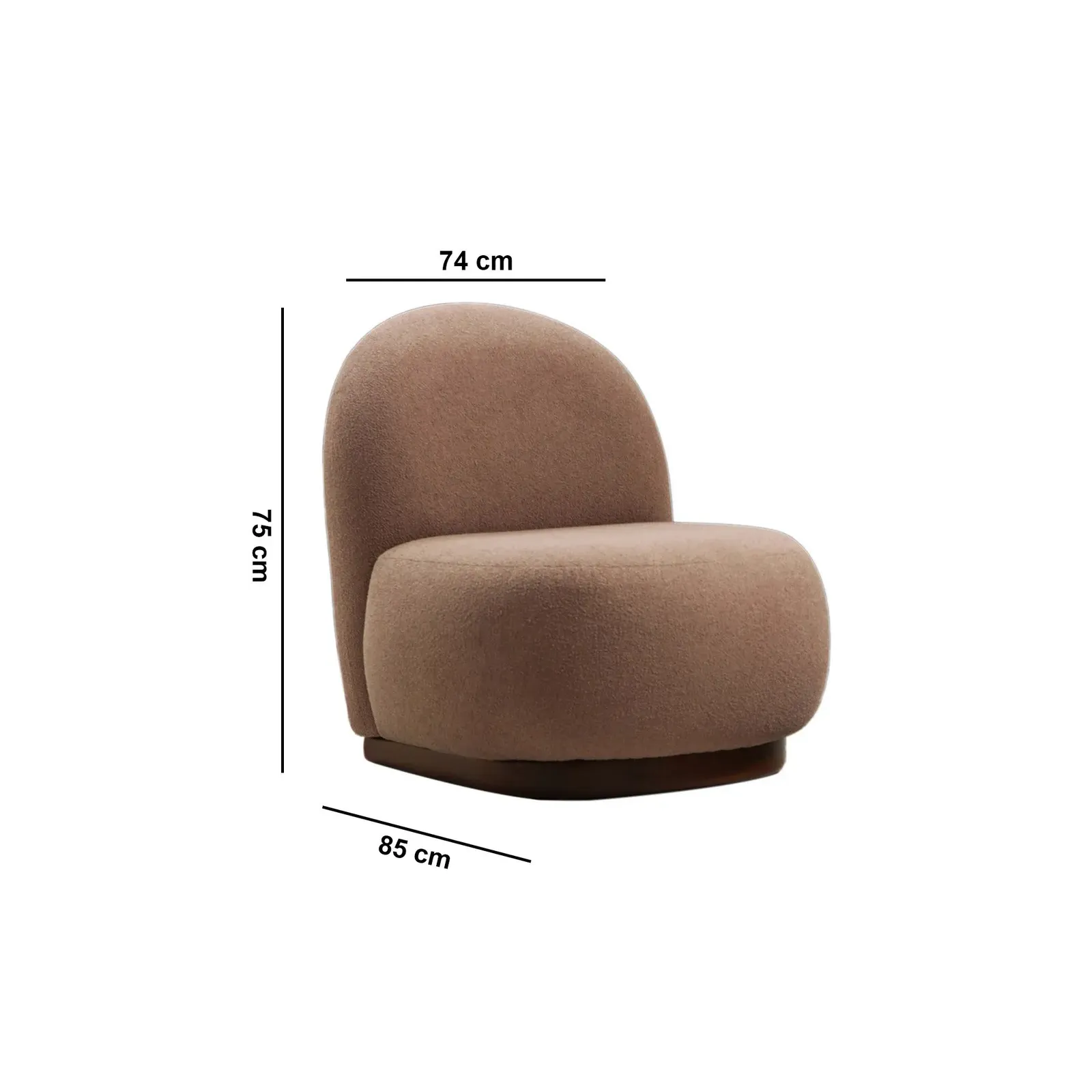 Tina Sessel aus Stoff, 85x75 cm - Image 12