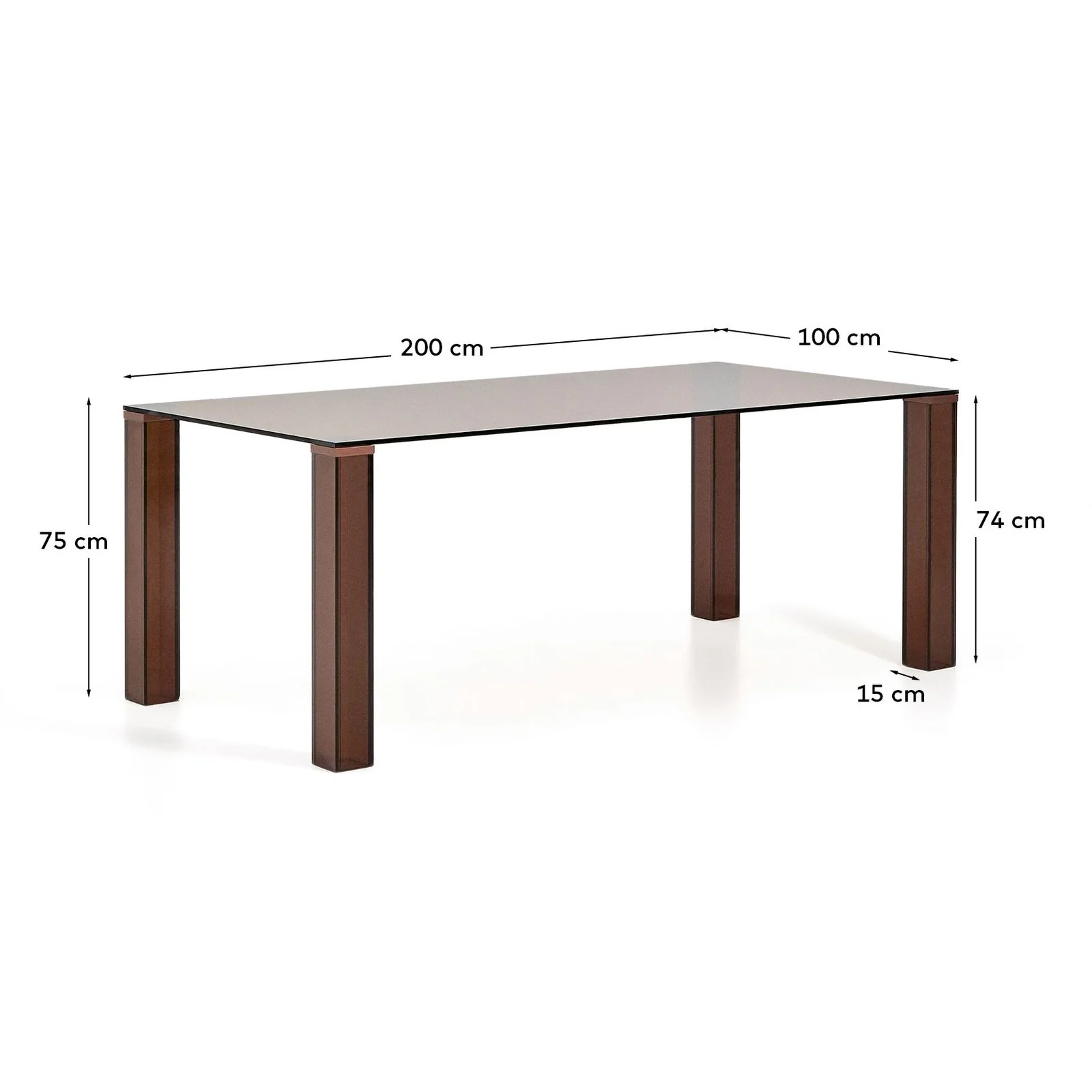 Tisch Adularia aus Einscheiben-Sicherheitsglas, 200 x 100 cm - Image 16