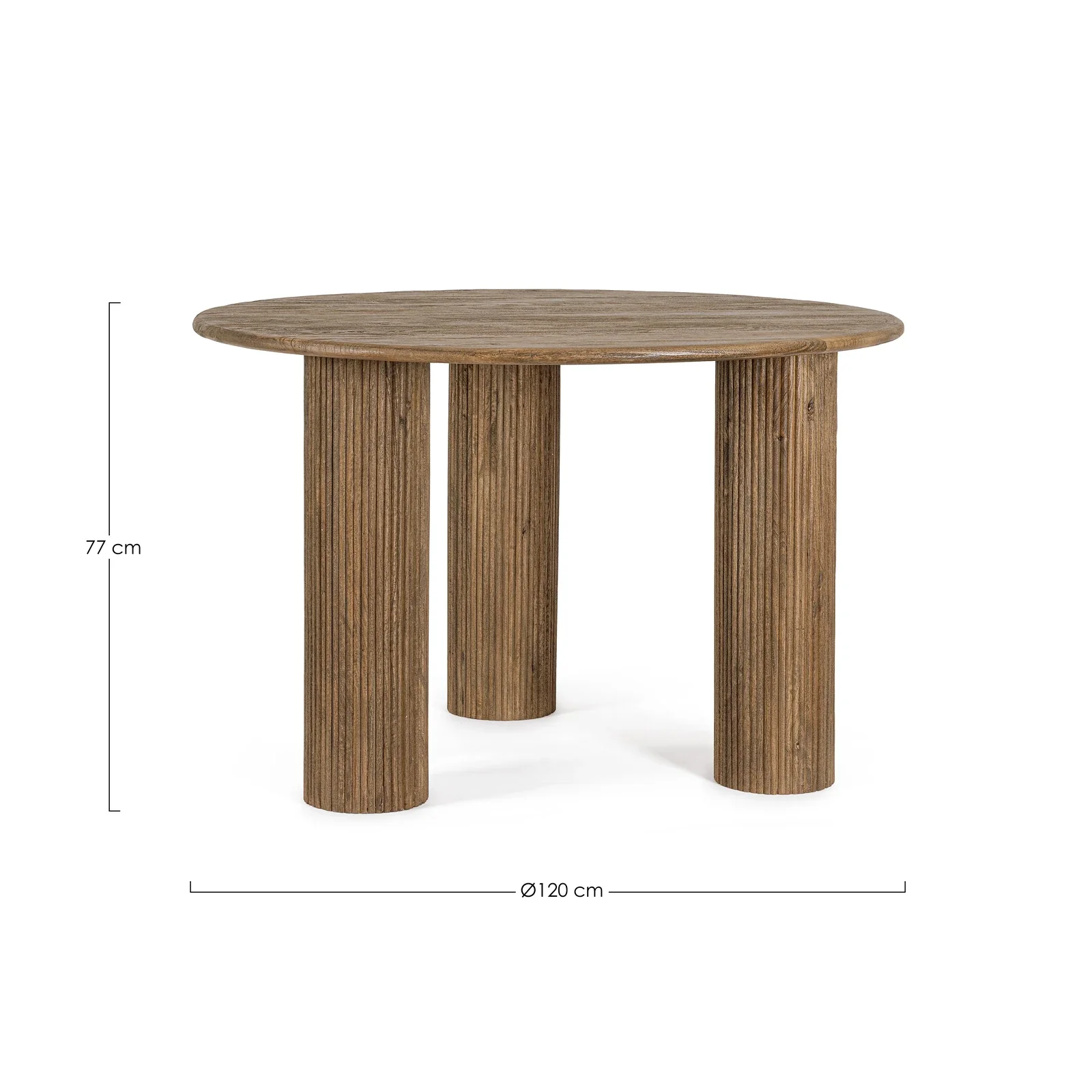 Esstisch Braun 120cm Dacca - Image 3