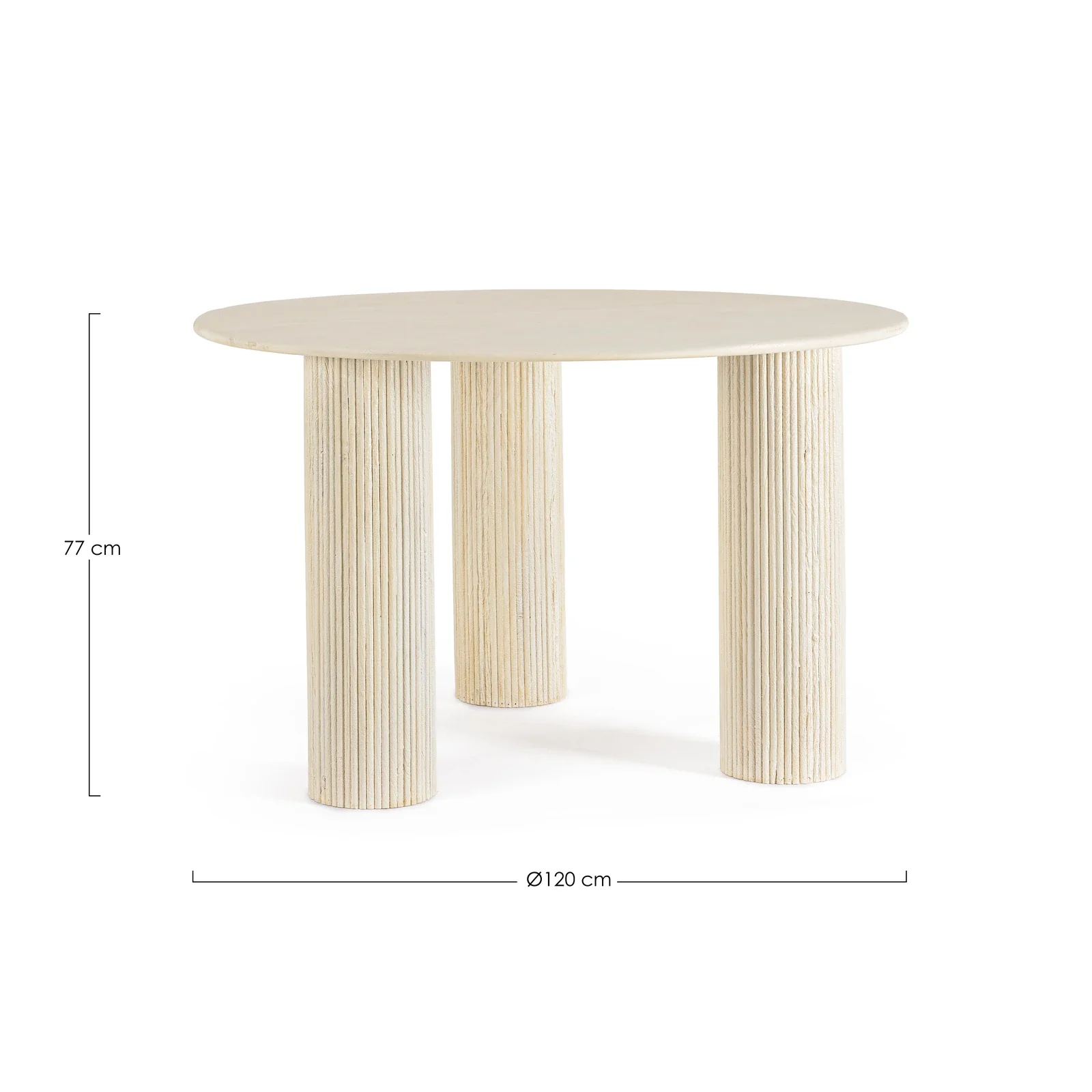 Esstisch Naturfarbe 120cm Dacca - Image 5