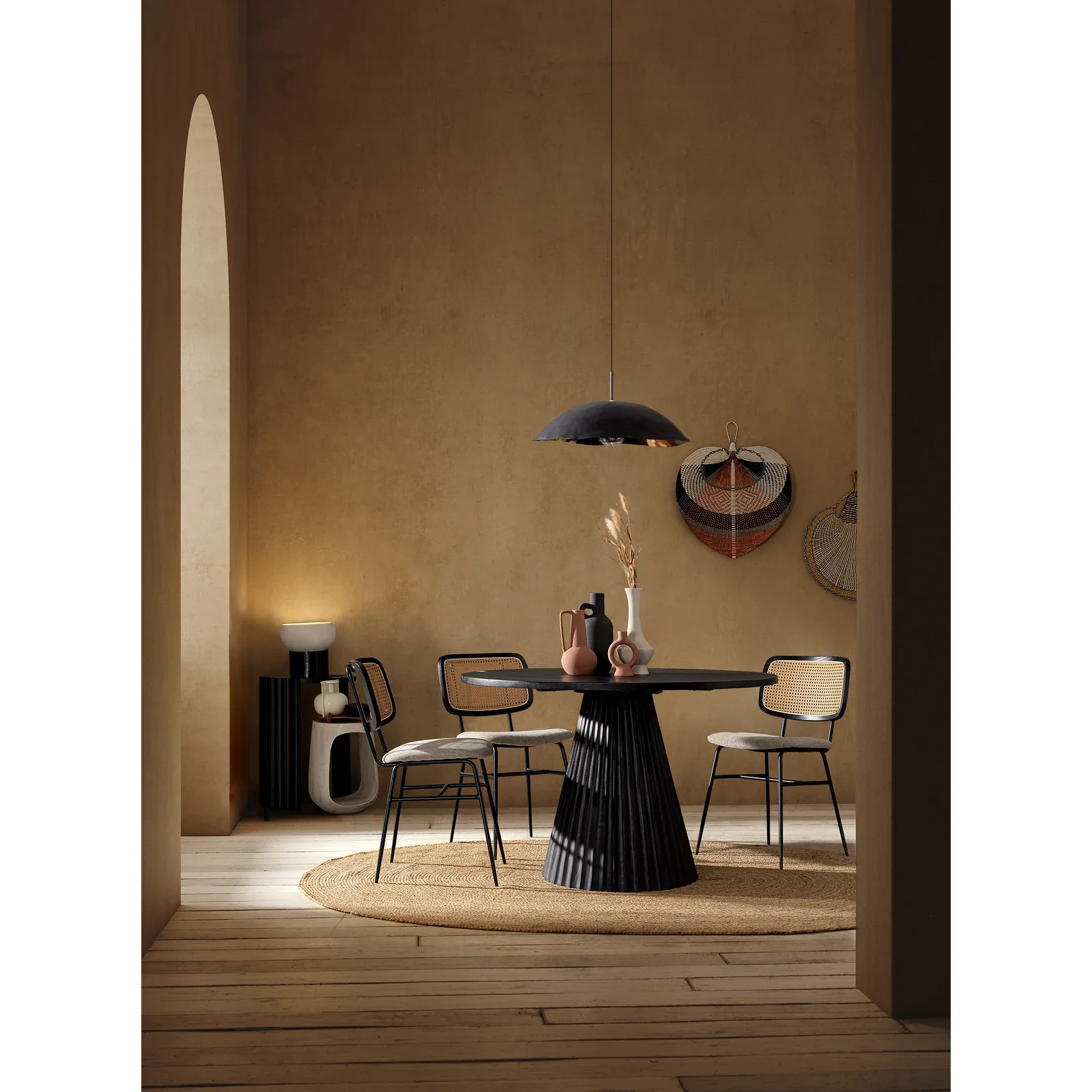 Esstisch Schwarz 120cm Orissa - Image 4
