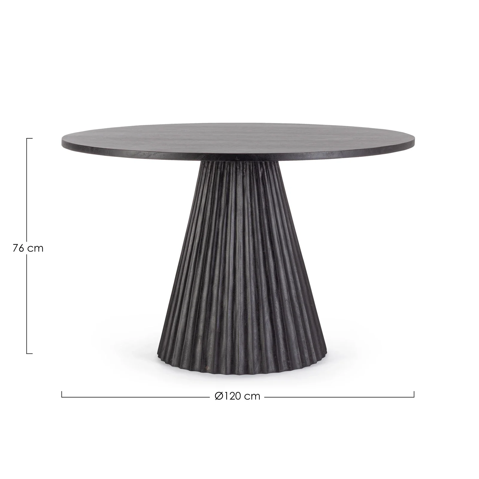 Esstisch Schwarz 120cm Orissa - Image 5