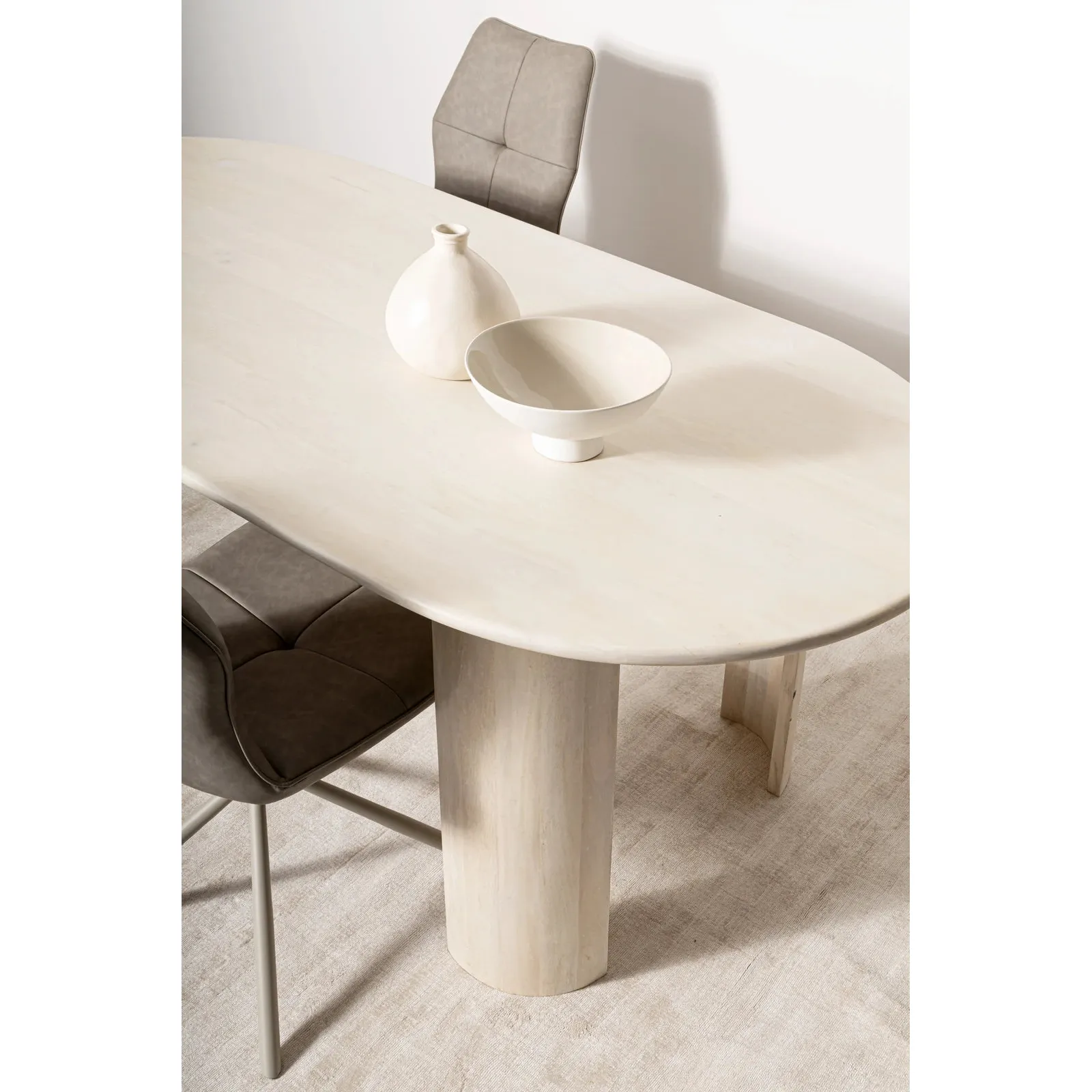 Esstisch Oval Naturfarbe 210x100cm Orlando - Image 3
