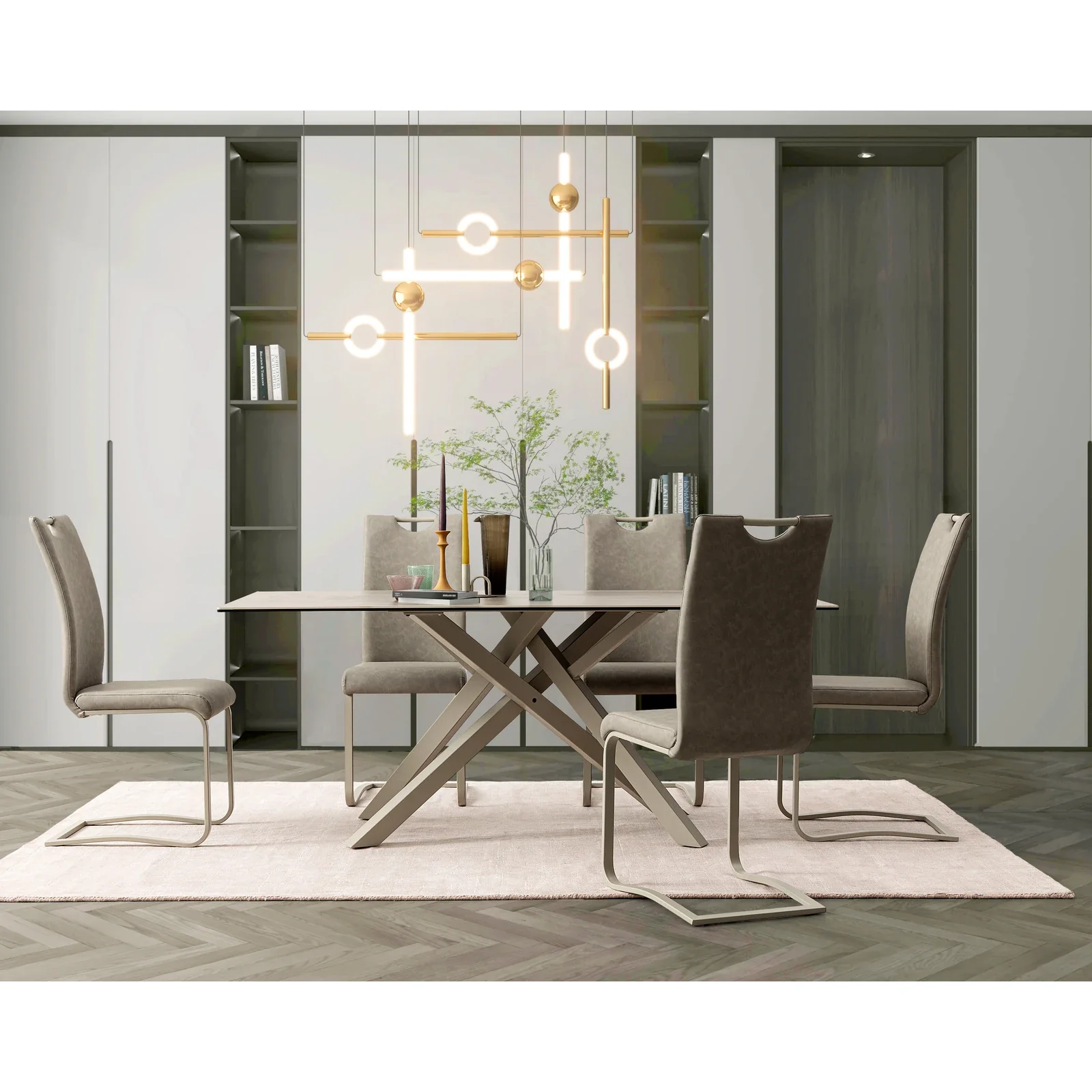 Esstisch Taupe 180x90cm Sean - Image 3