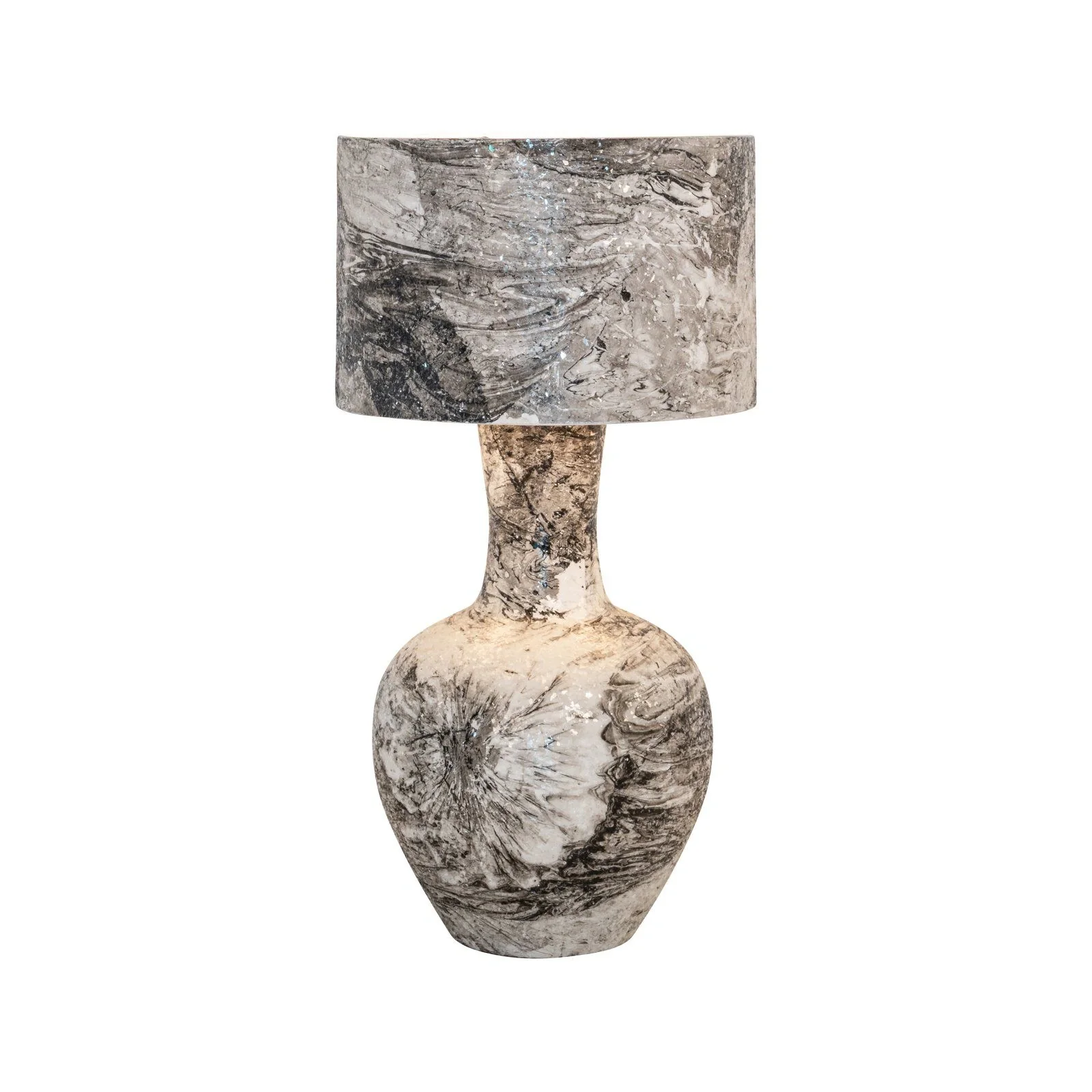 Tischlampe Cecile in schwarz/weiß aus Eisen - Image 2