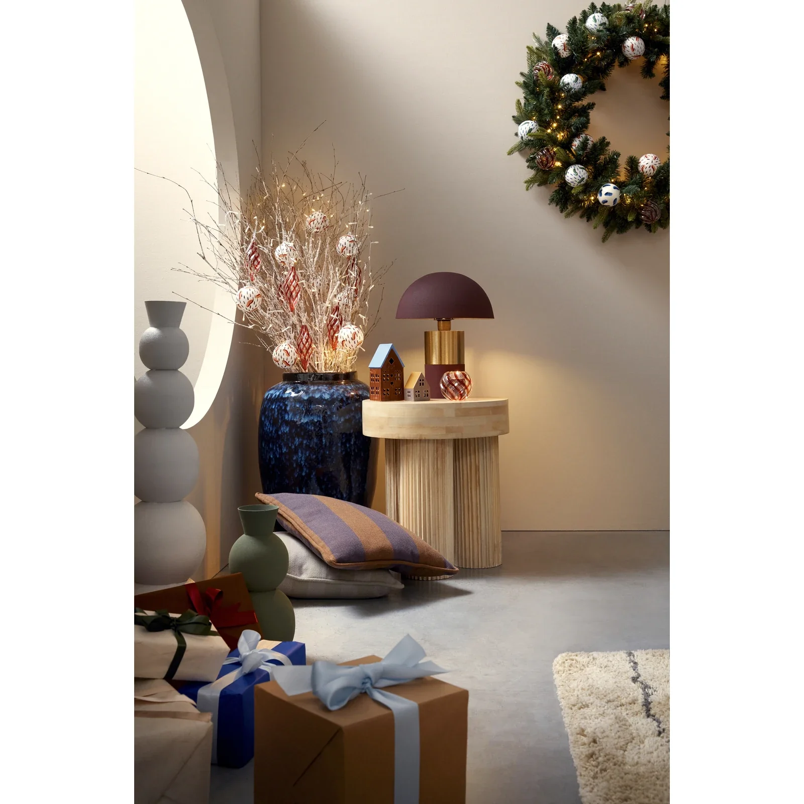 Tischlampe Isham Bordeaux Höhe 40cm - Image 2