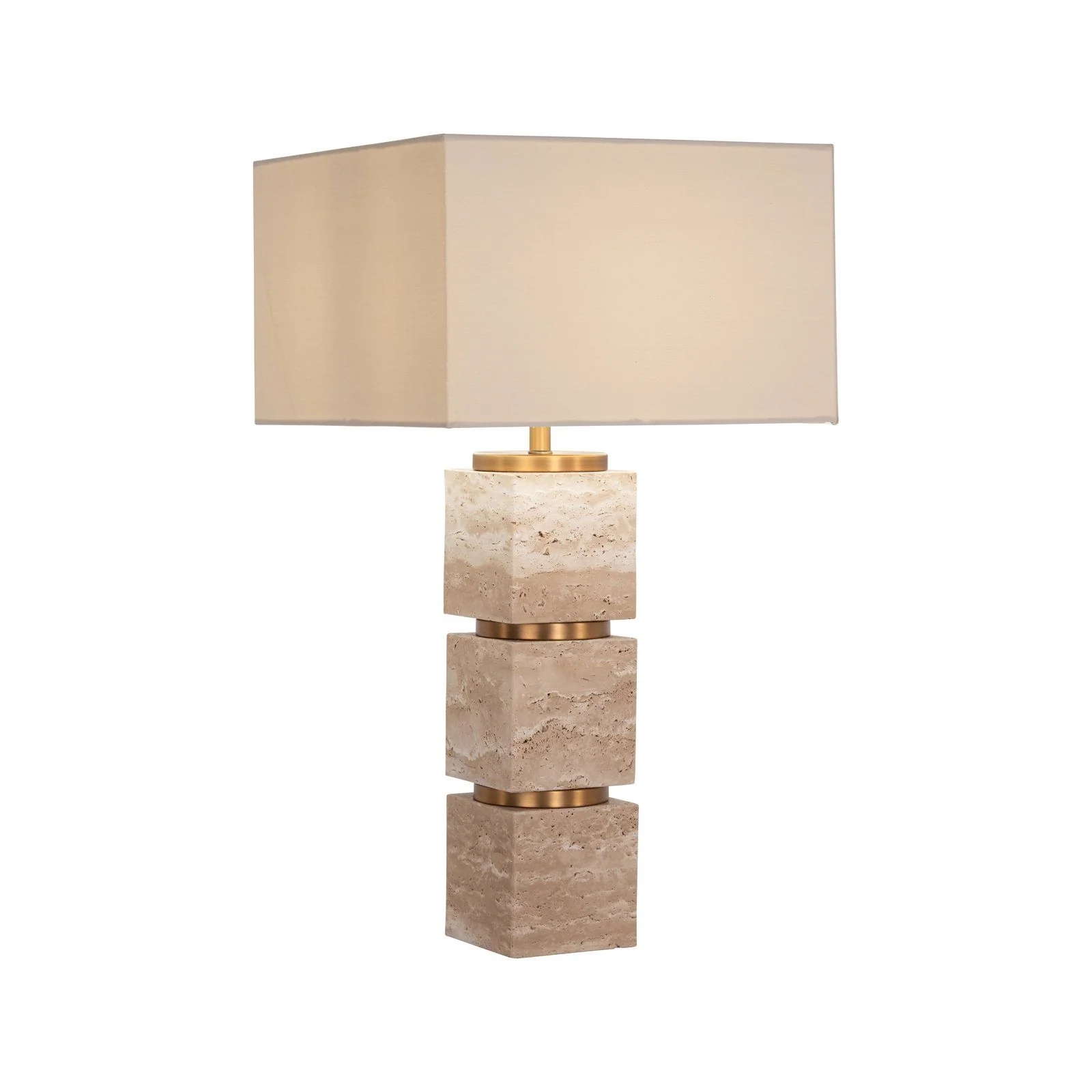 Tischlampe Jaella in beige aus Eisen, 38x38x71 cm - Image 5