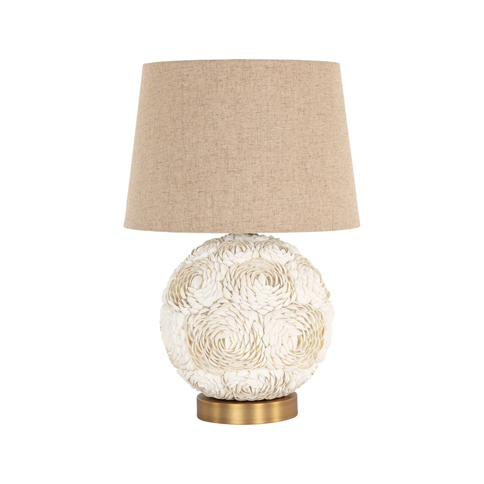 Tischlampe Jamie in weiß aus Eisen, 45x45x69 cm