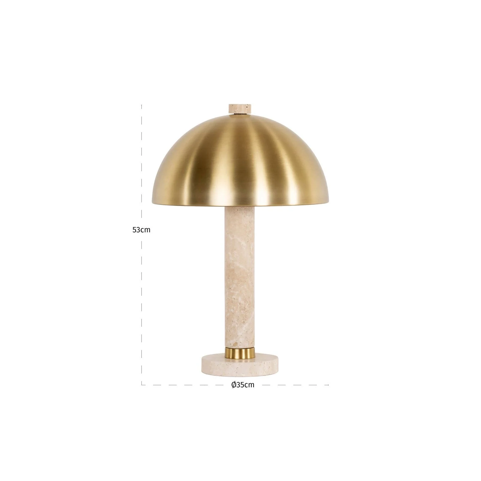 Tischlampe Jara in brushed gold aus Eisen, 35x35x53 cm - Image 2