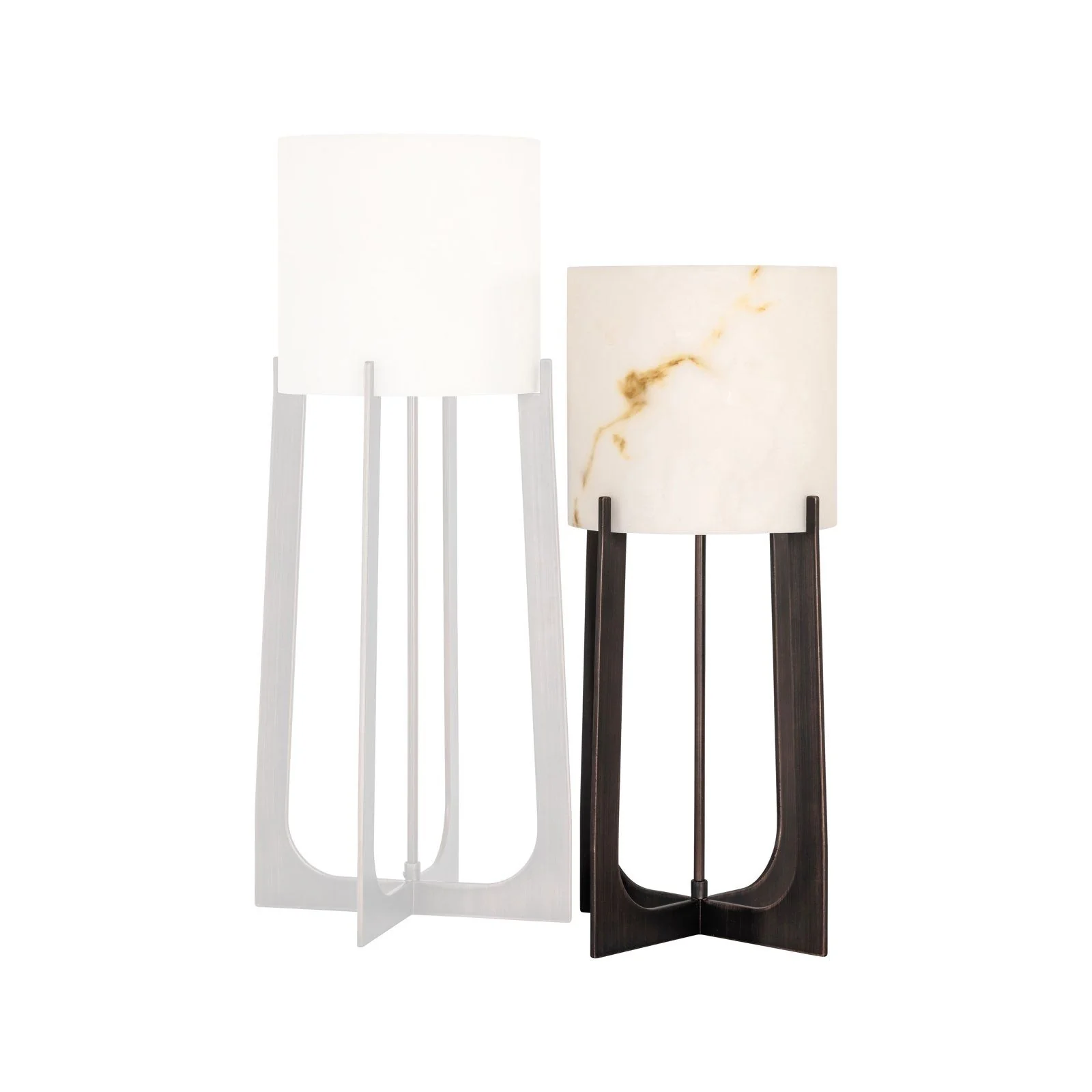 Tischlampe Loura in kupfer aus Eisen und Kunstmarmor, 27,5x27,5x57 cm - Image 5