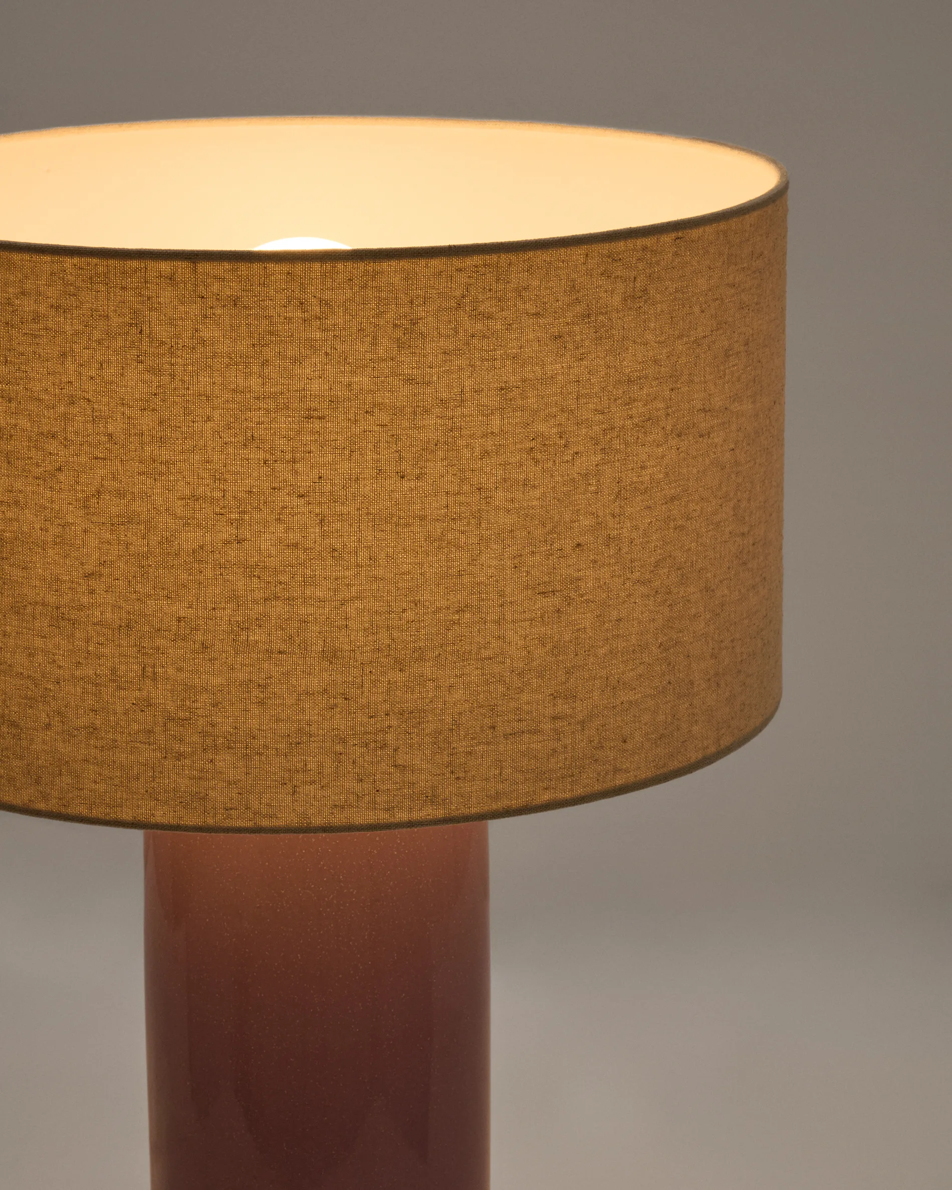 Tischlampe Toneric aus Keramik mit lila Finish und Baumwolle - Image 5