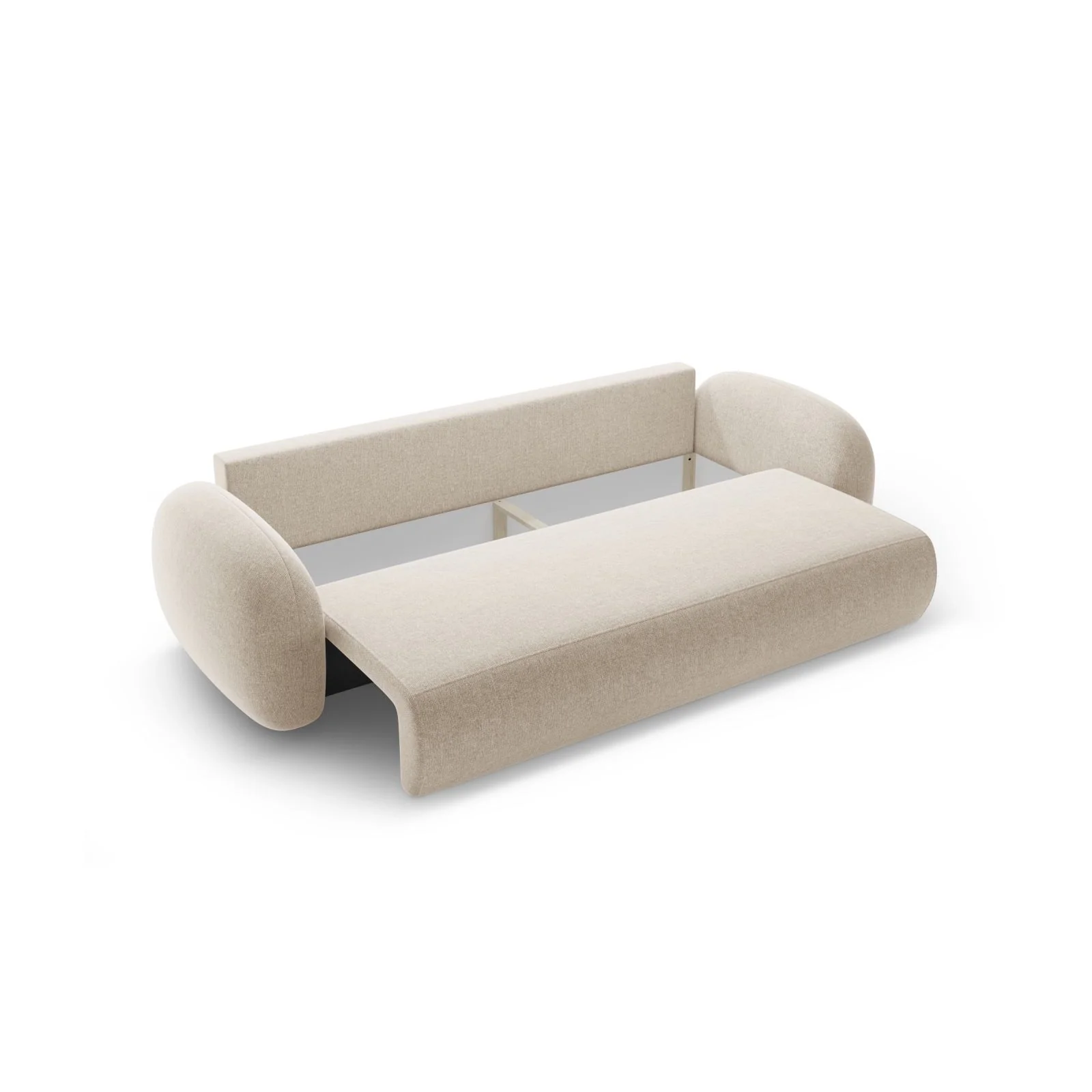 Tonale 3-Sitzer Sofa mit Schlaffunktion und Stauraum, aus Samt oder Chenille, 262x105x88 cm - Image 62