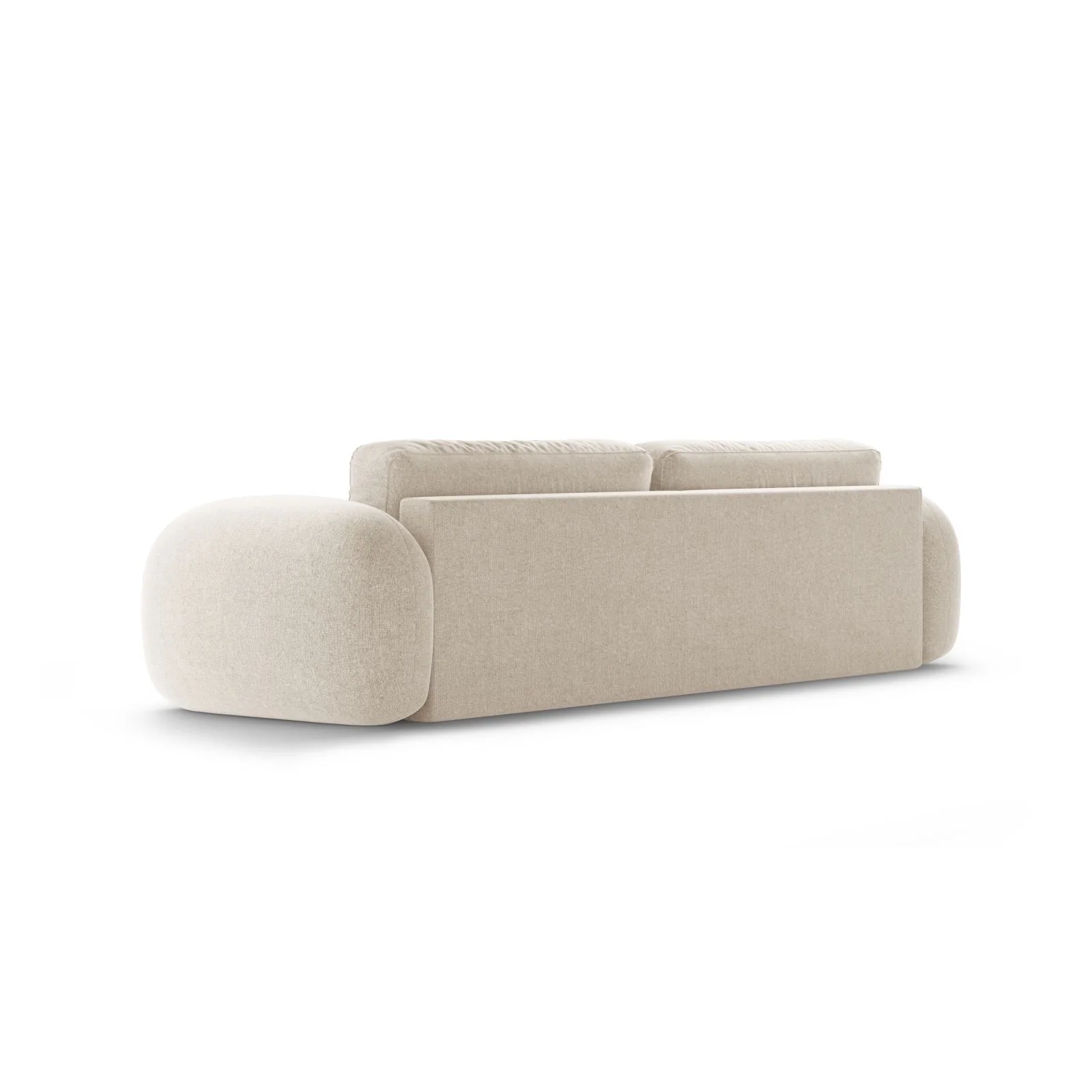 Tonale 3-Sitzer Sofa mit Schlaffunktion und Stauraum, aus Samt oder Chenille, 262x105x88 cm - Image 63
