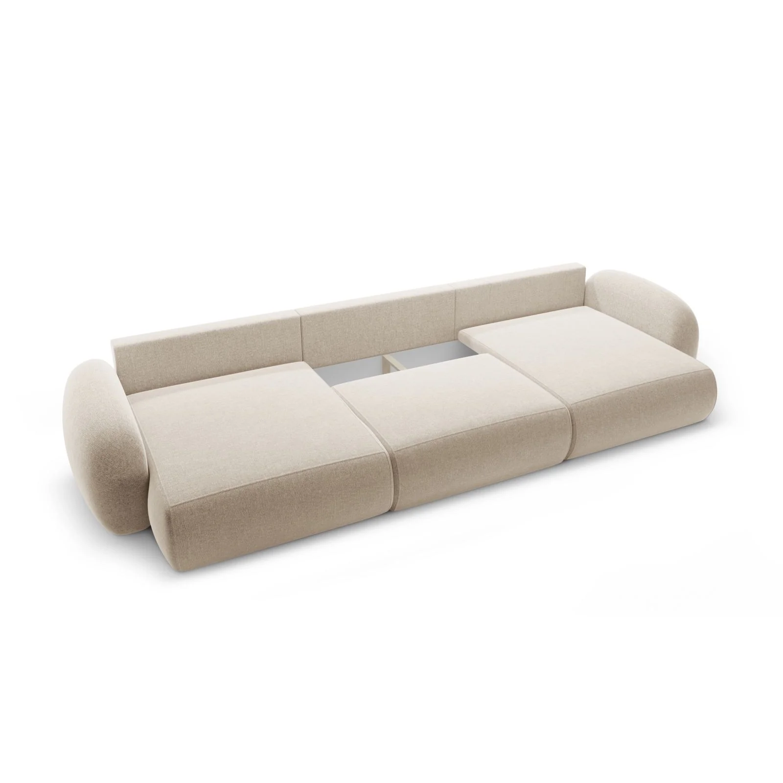 Tonale 5-Sitzer Panorama Sofa aus Chenille, 362x149x88 cm - Image 12