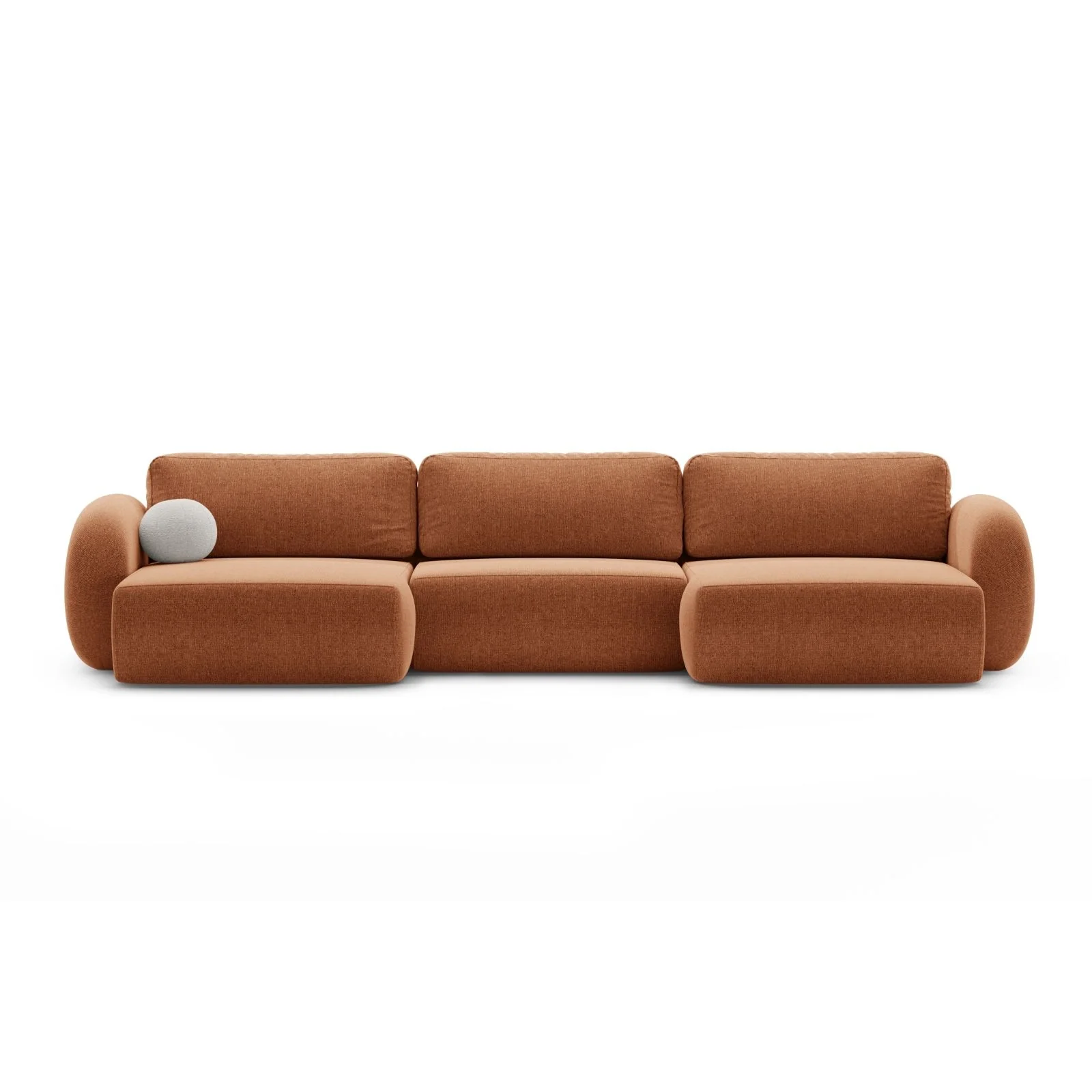 Tonale 5-Sitzer Panorama Sofa aus Chenille, 362x149x88 cm - Image 15