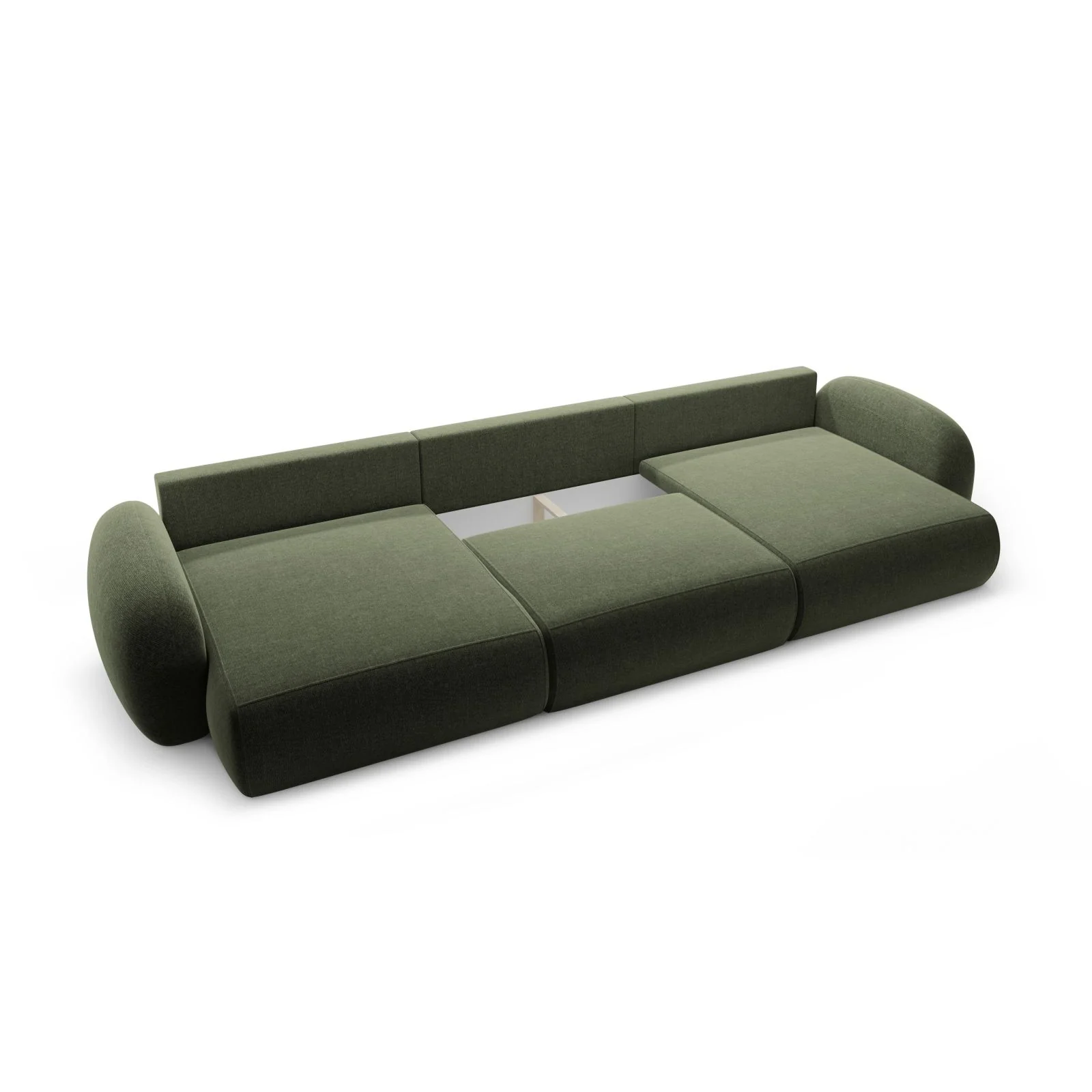 Tonale 5-Sitzer Panorama Sofa aus Chenille, 362x149x88 cm - Image 26