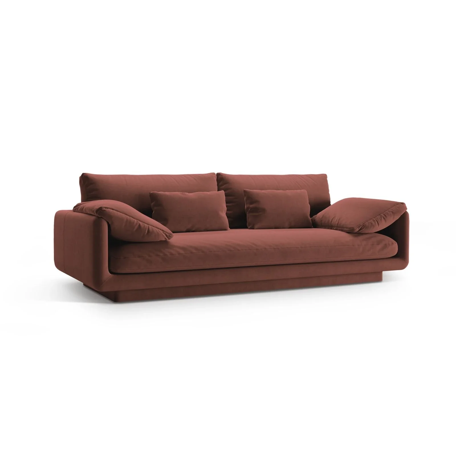Torino 3-Sitzer Sofa aus Samt oder Strukturstoff, 220x103 cm - Image 12