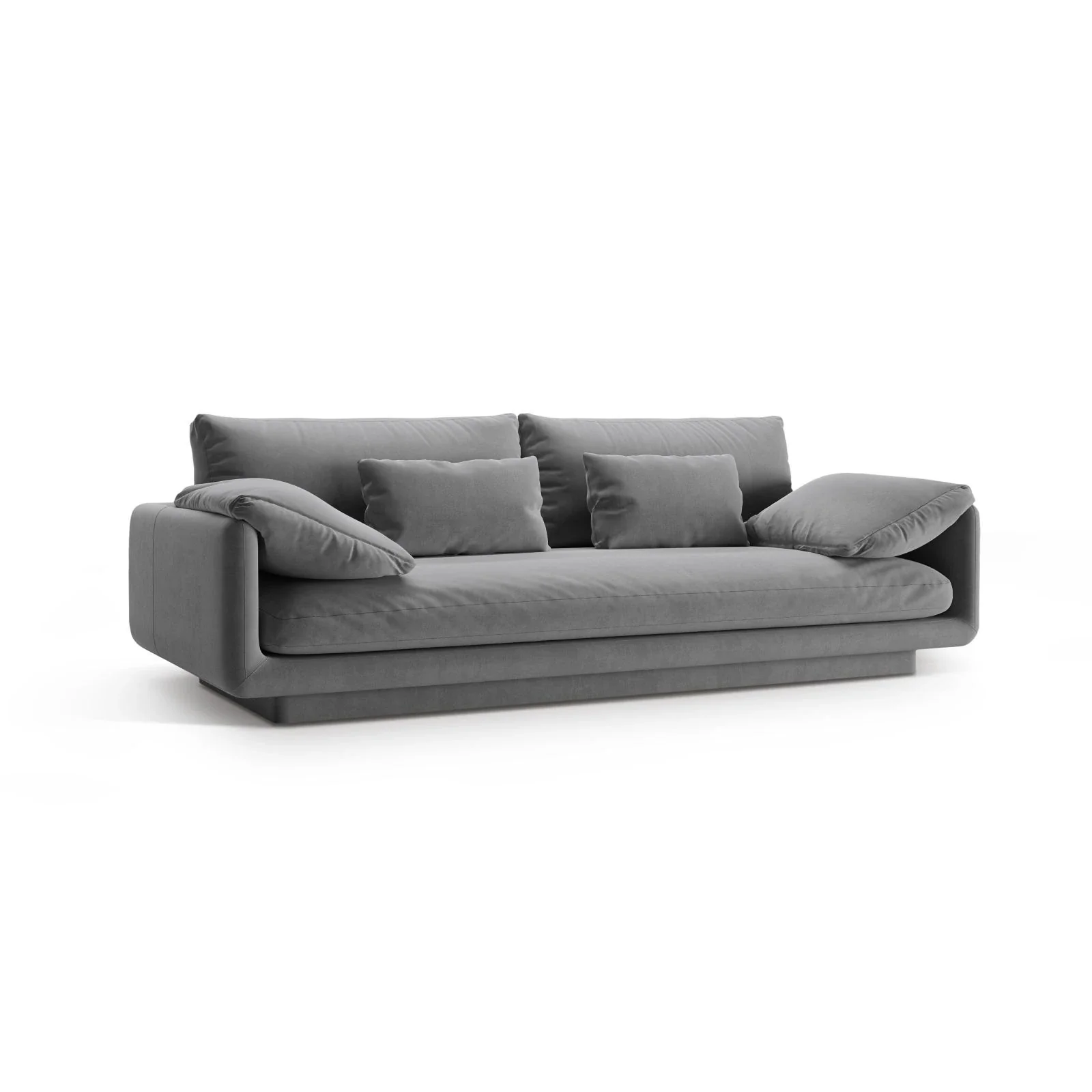 Torino 3-Sitzer Sofa aus Samt oder Strukturstoff, 220x103 cm - Image 17