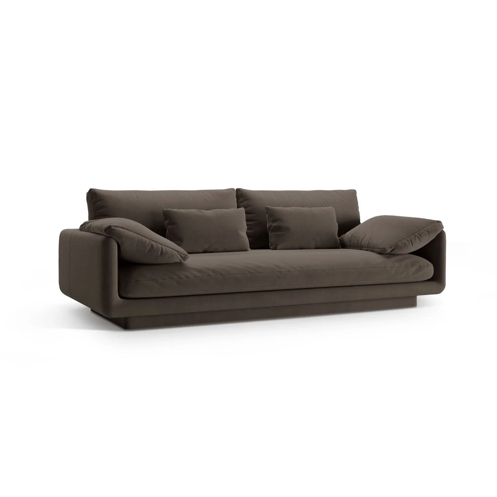 Torino 3-Sitzer Sofa aus Samt oder Strukturstoff, 220x103 cm - Image 22