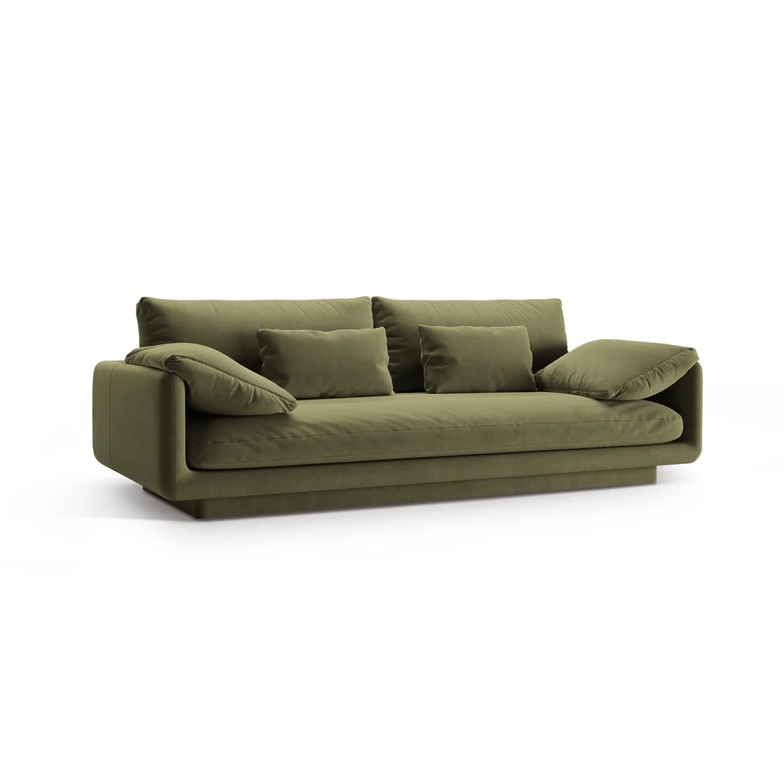 Torino 3-Sitzer Sofa aus Samt oder Strukturstoff, 220x103 cm - Image 27