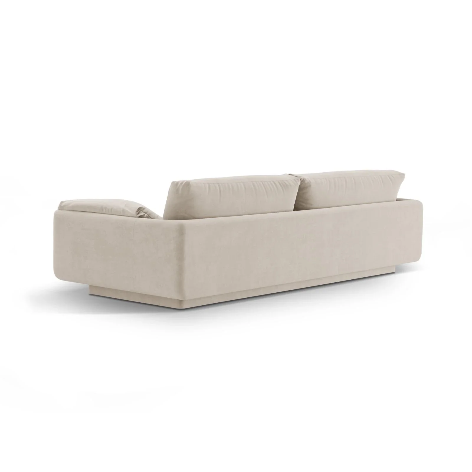 Torino 3-Sitzer Sofa aus Samt oder Strukturstoff, 220x103 cm - Image 3