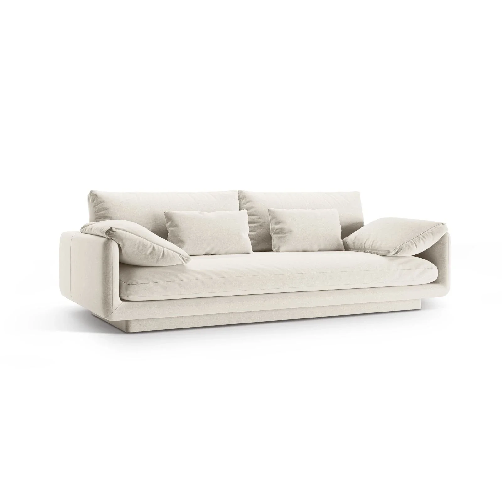 Torino 3-Sitzer Sofa aus Samt oder Strukturstoff, 220x103 cm - Image 32