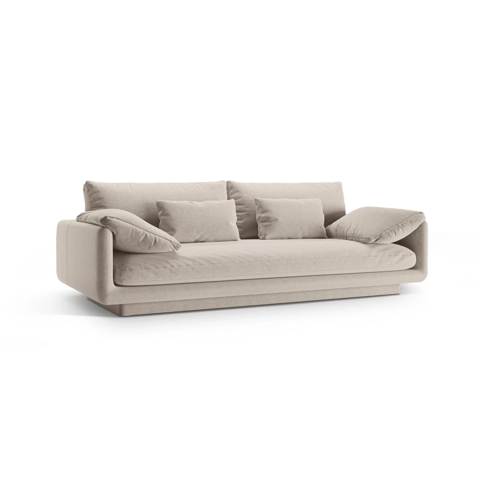 Torino 3-Sitzer Sofa aus Samt oder Strukturstoff, 220x103 cm - Image 37