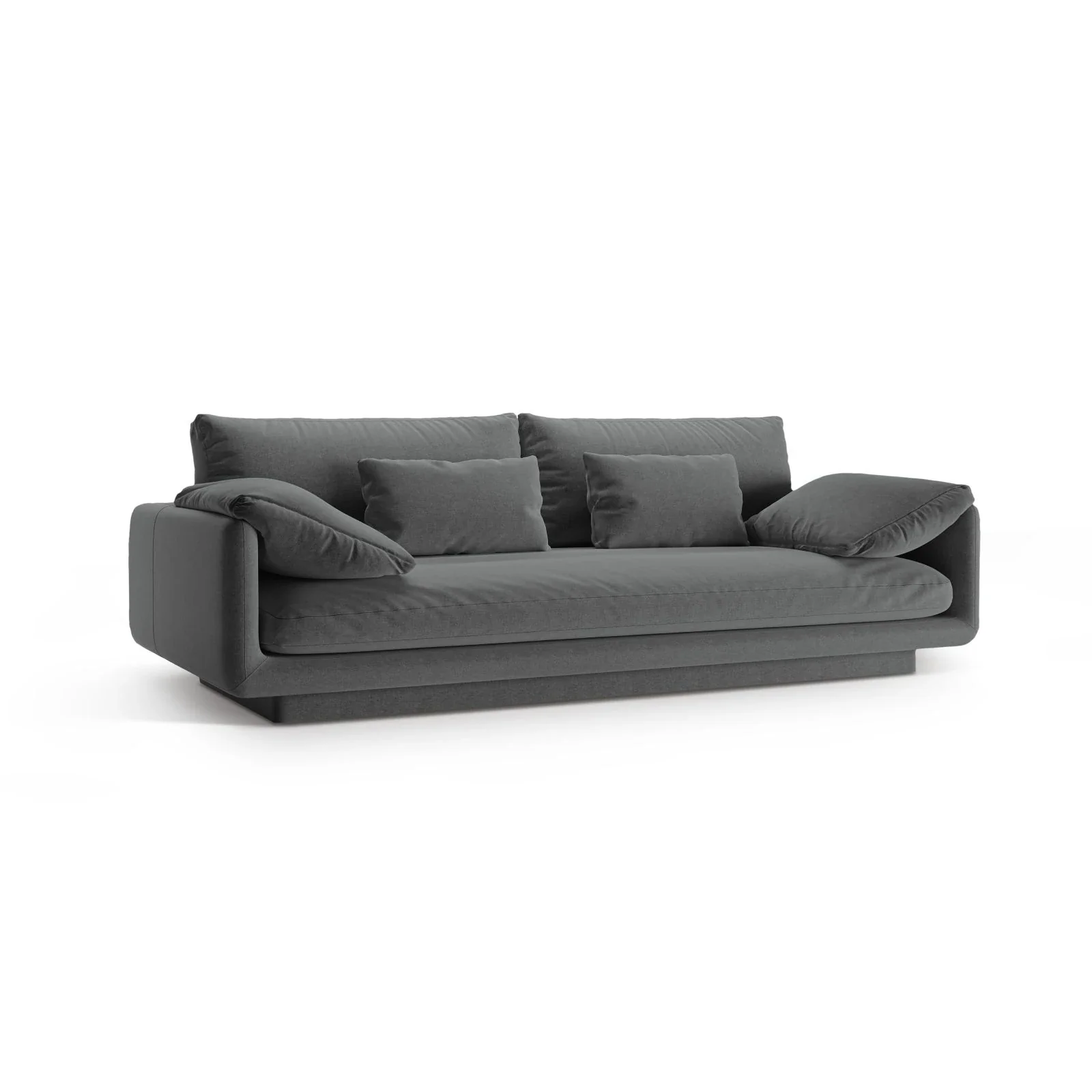 Torino 3-Sitzer Sofa aus Samt oder Strukturstoff, 220x103 cm - Image 57