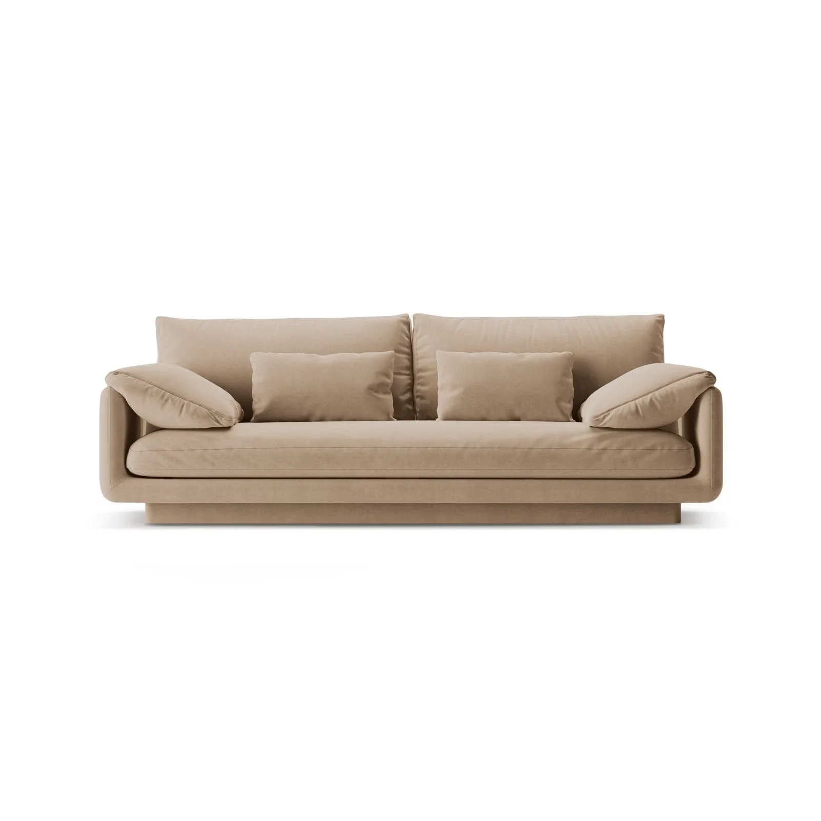 Torino 3-Sitzer Sofa aus Samt oder Strukturstoff, 220x103 cm - Image 6