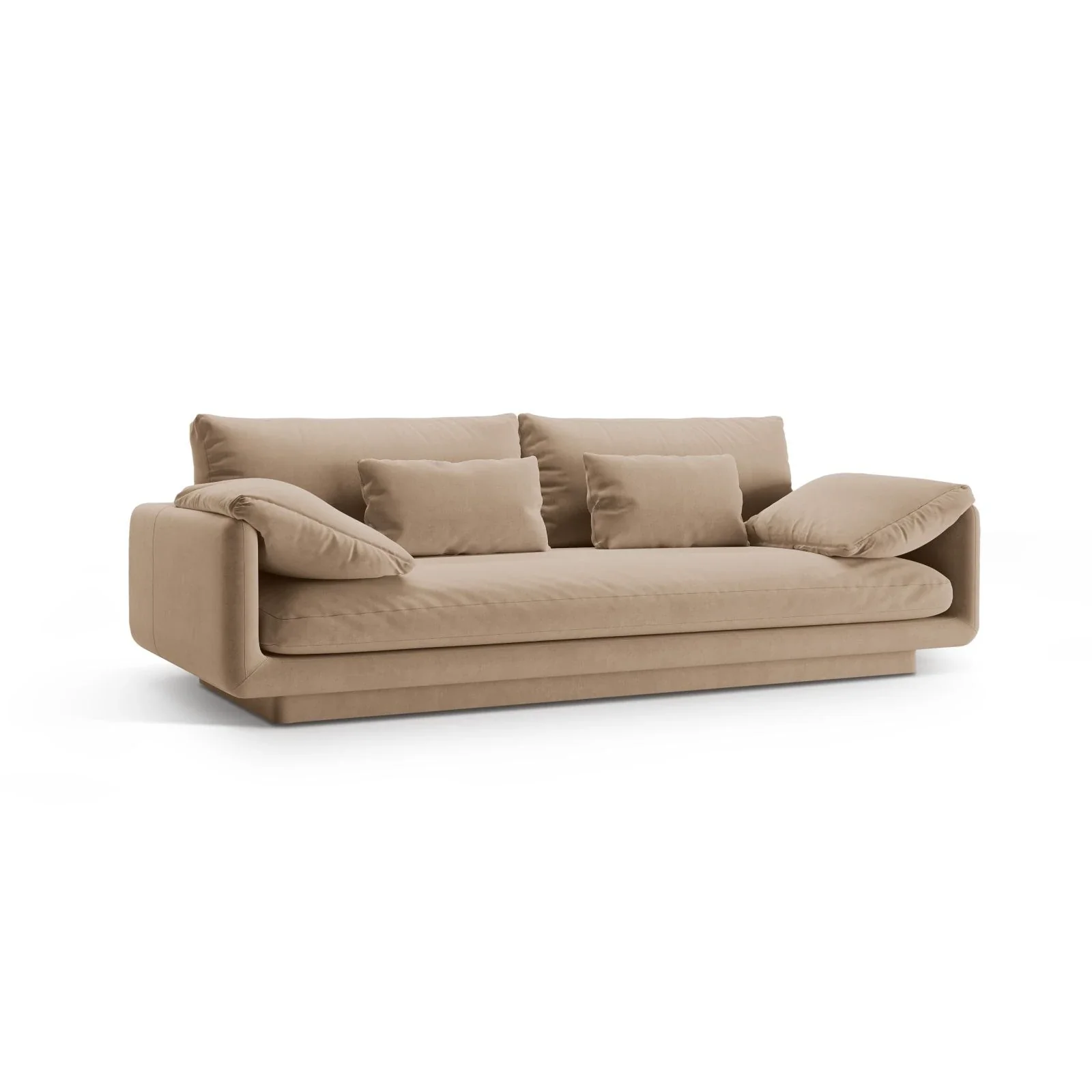 Torino 3-Sitzer Sofa aus Samt oder Strukturstoff, 220x103 cm - Image 7