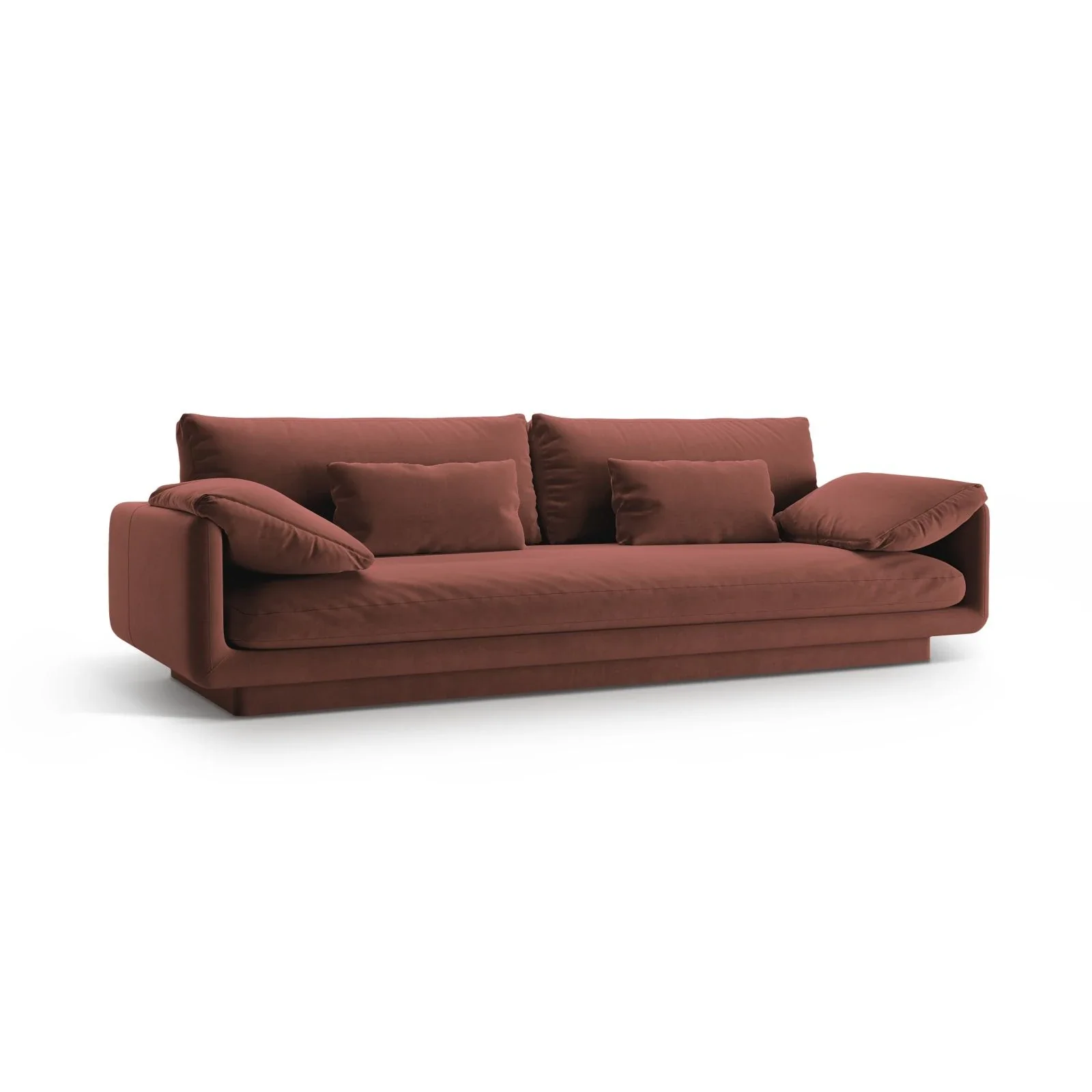 Torino 4-Sitzer Sofa aus Samt oder Strukturstoff, 250x103 cm - Image 12