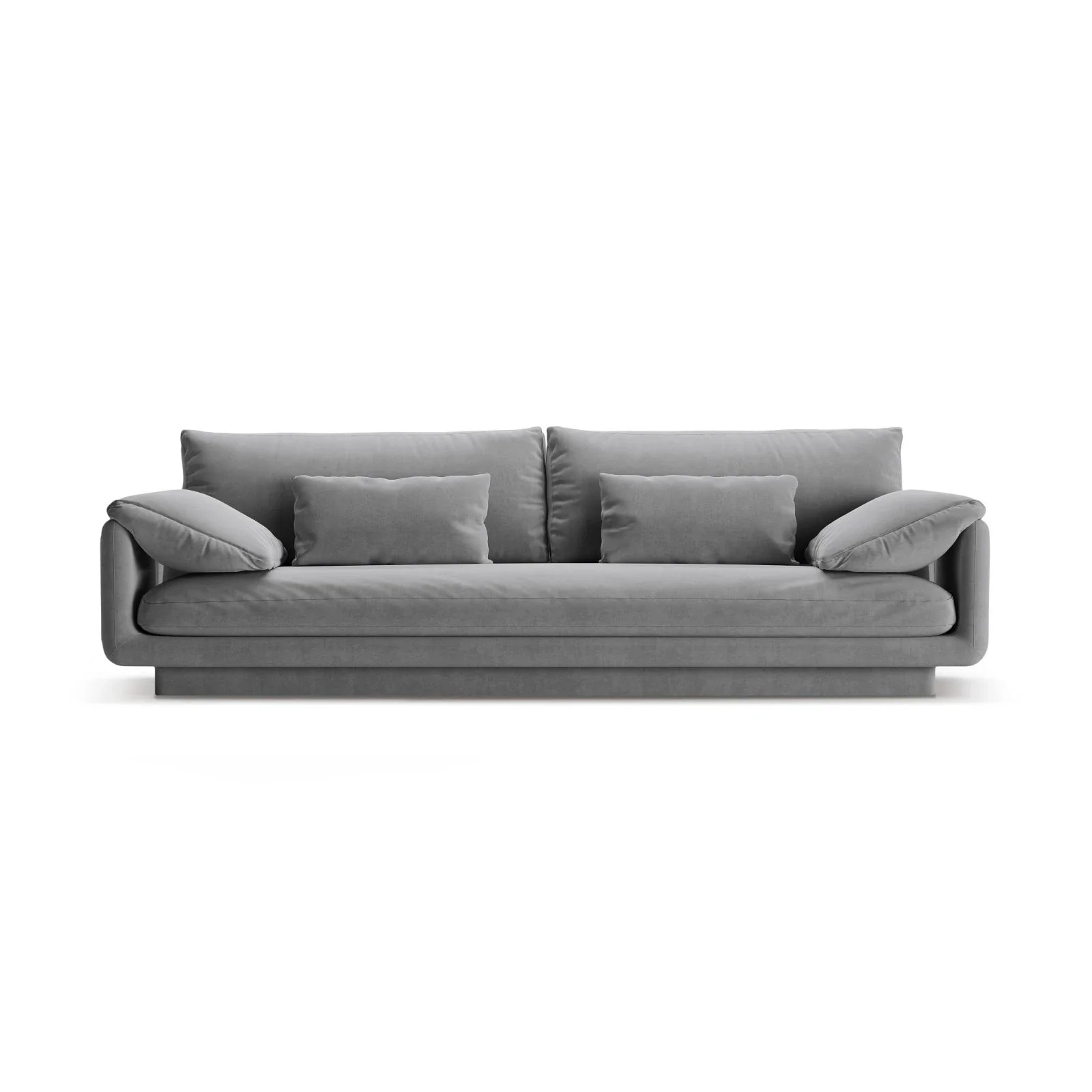 Torino 4-Sitzer Sofa aus Samt oder Strukturstoff, 250x103 cm - Image 16