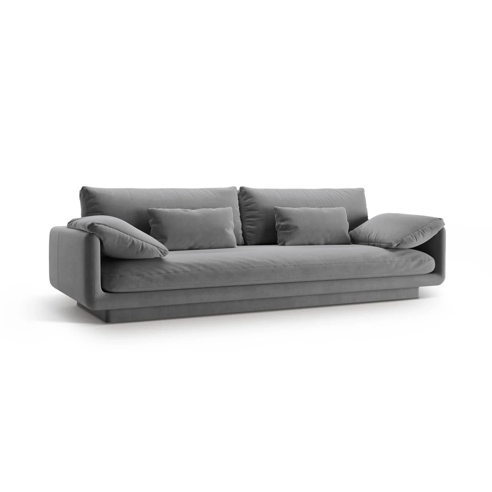 Torino 4-Sitzer Sofa aus Samt oder Strukturstoff, 250x103 cm - Image 17