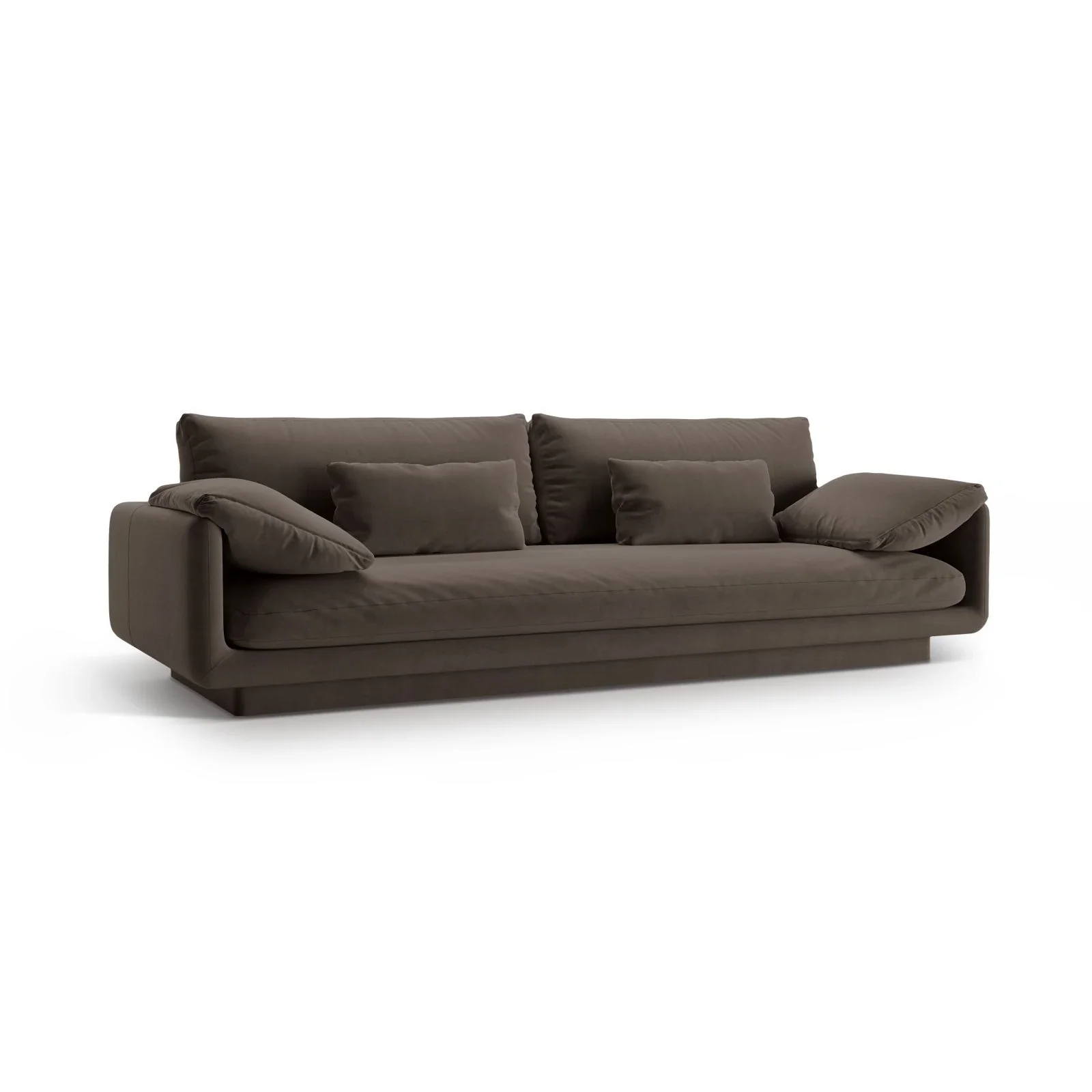 Torino 4-Sitzer Sofa aus Samt oder Strukturstoff, 250x103 cm - Image 22