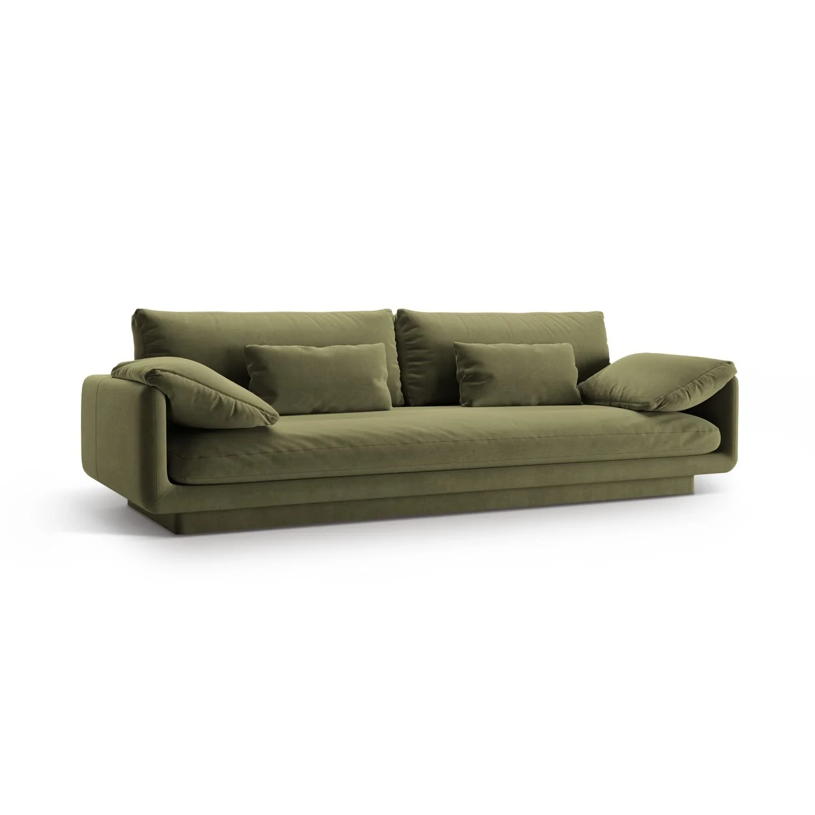 Torino 4-Sitzer Sofa aus Samt oder Strukturstoff, 250x103 cm - Image 27