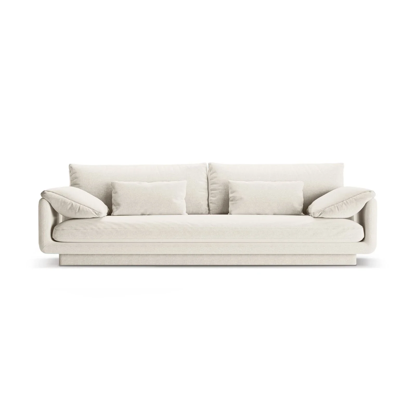 Torino 4-Sitzer Sofa aus Samt oder Strukturstoff, 250x103 cm - Image 31
